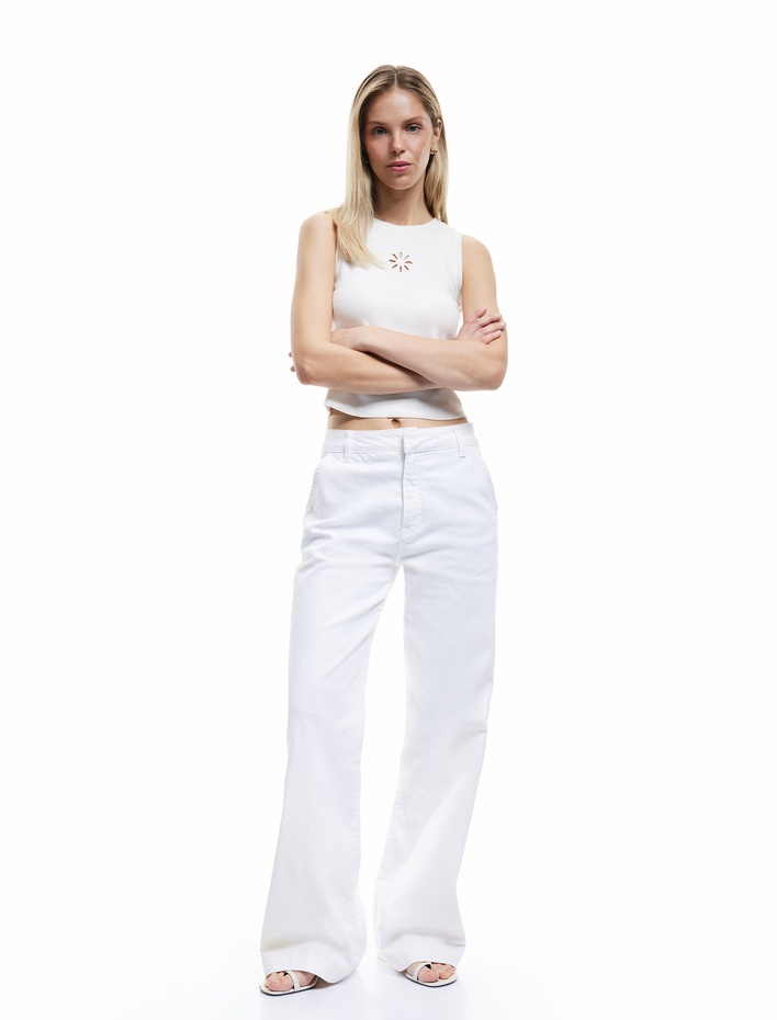  Bisiklet Yaka Skinny Pamuklu Fitilli Atlet