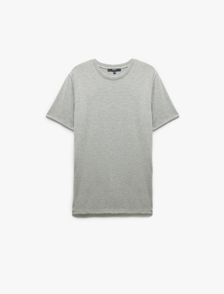   Kısa Kollu Bisiklet Yaka Basic Slim Fit Tişört