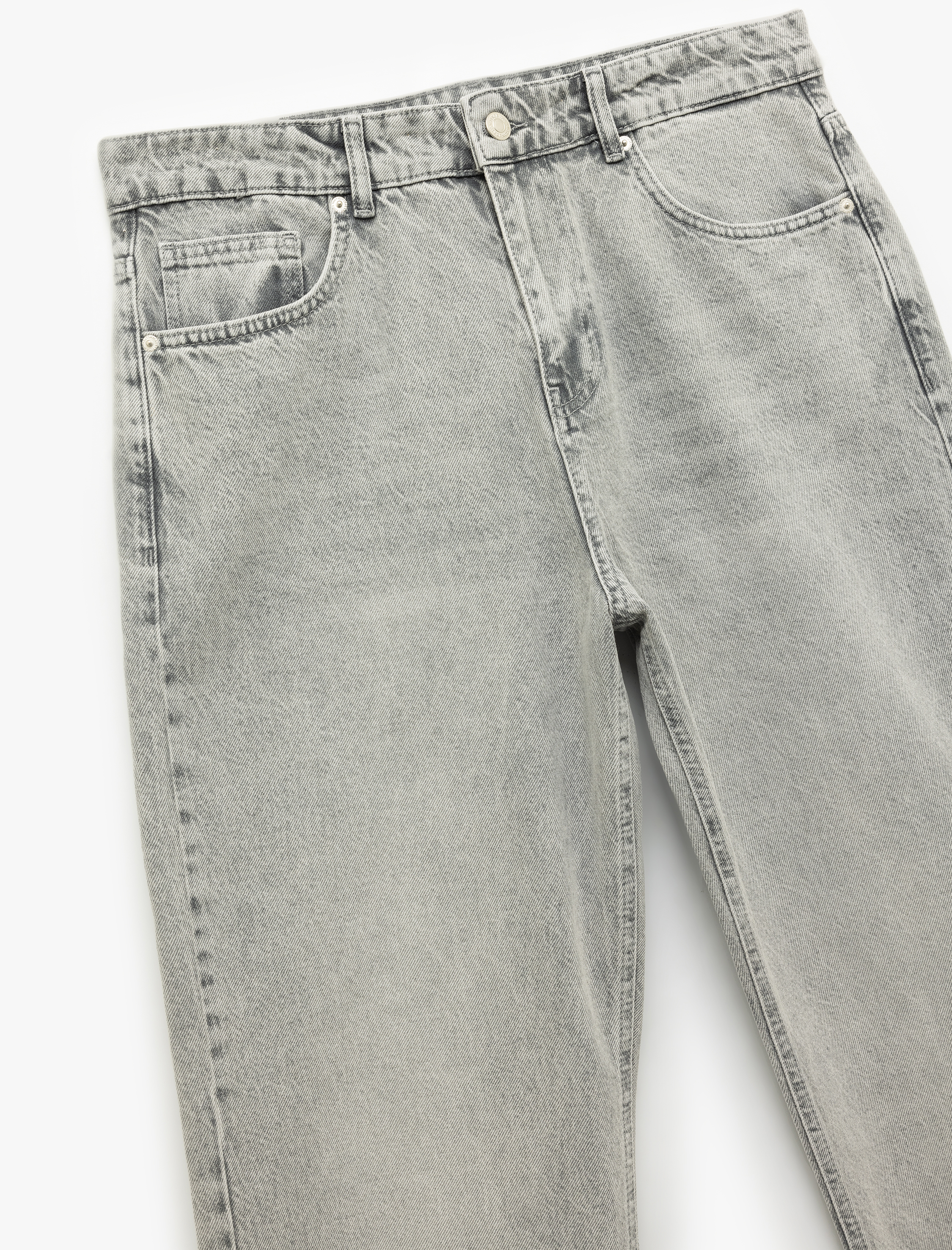   Pamuklu Cep Detaylı Bol Baggy Jean Pantolon