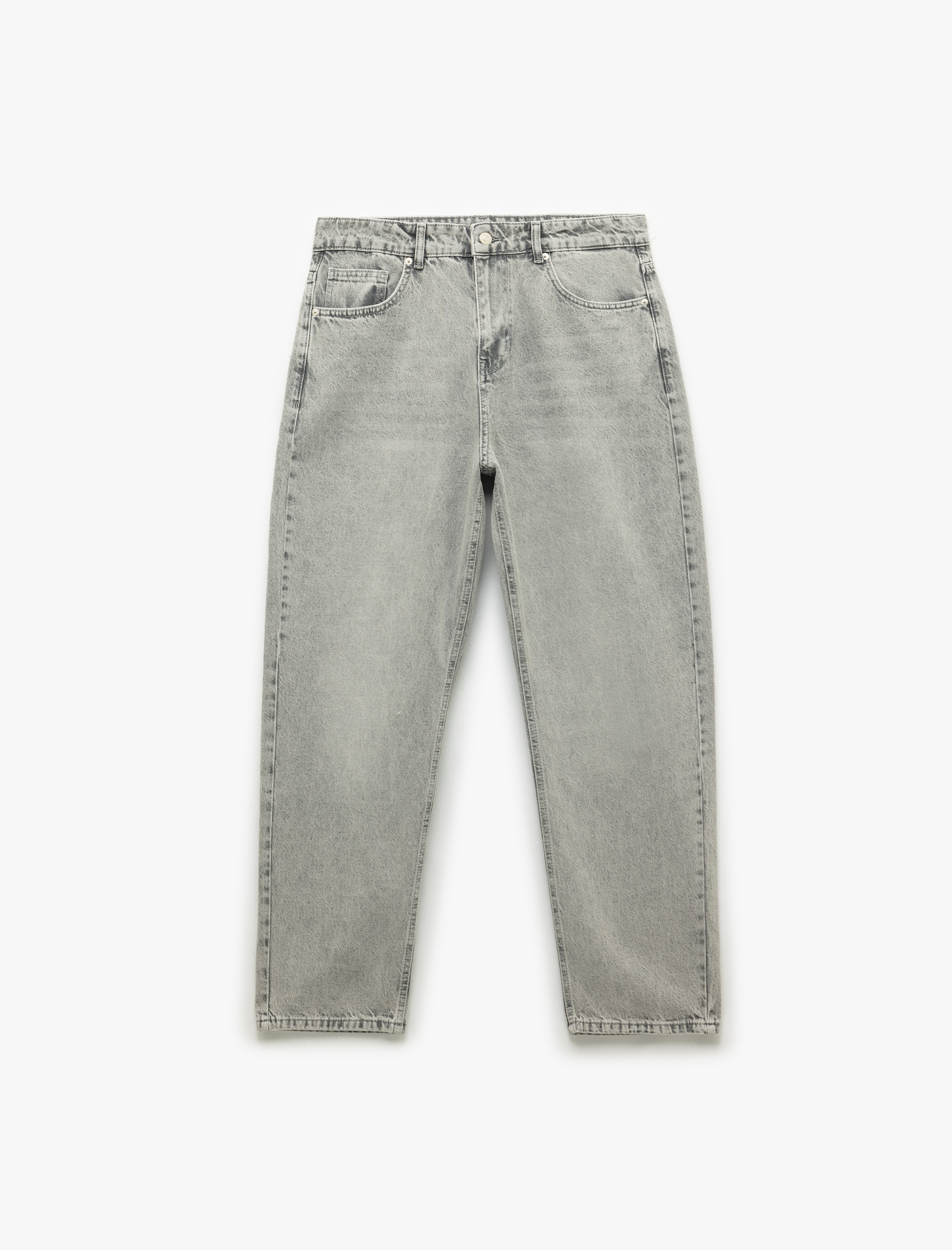   Pamuklu Cep Detaylı Bol Baggy Jean Pantolon