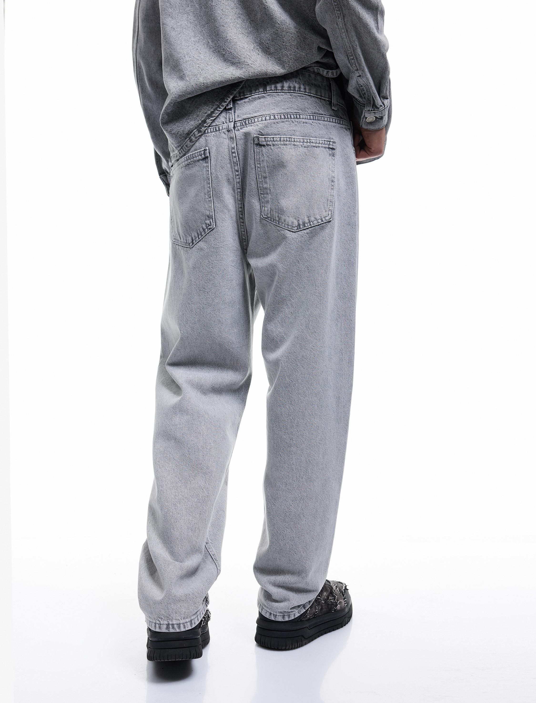   Pamuklu Cep Detaylı Bol Baggy Jean Pantolon