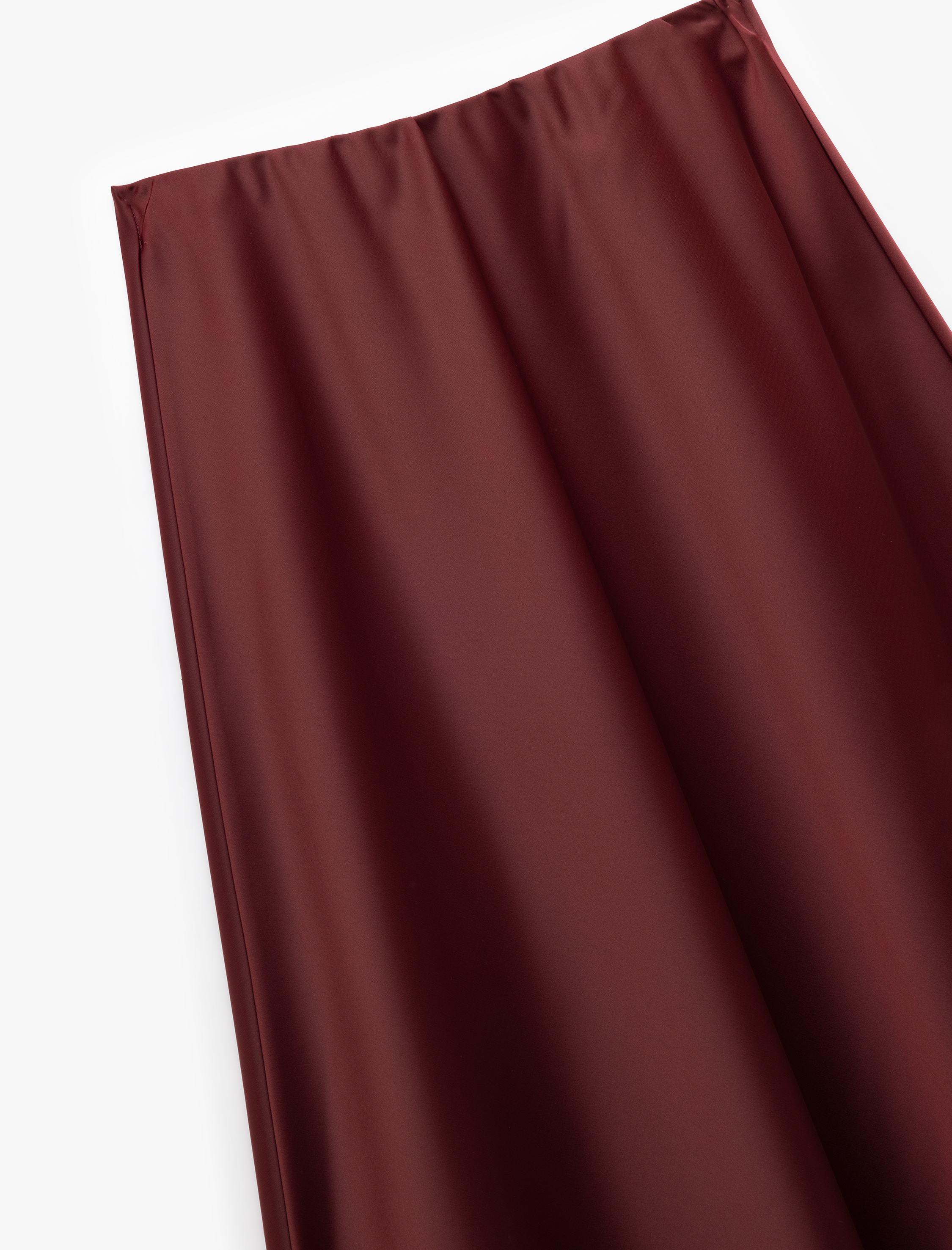   Standart Bel Kloş Midi Boy Saten Etek