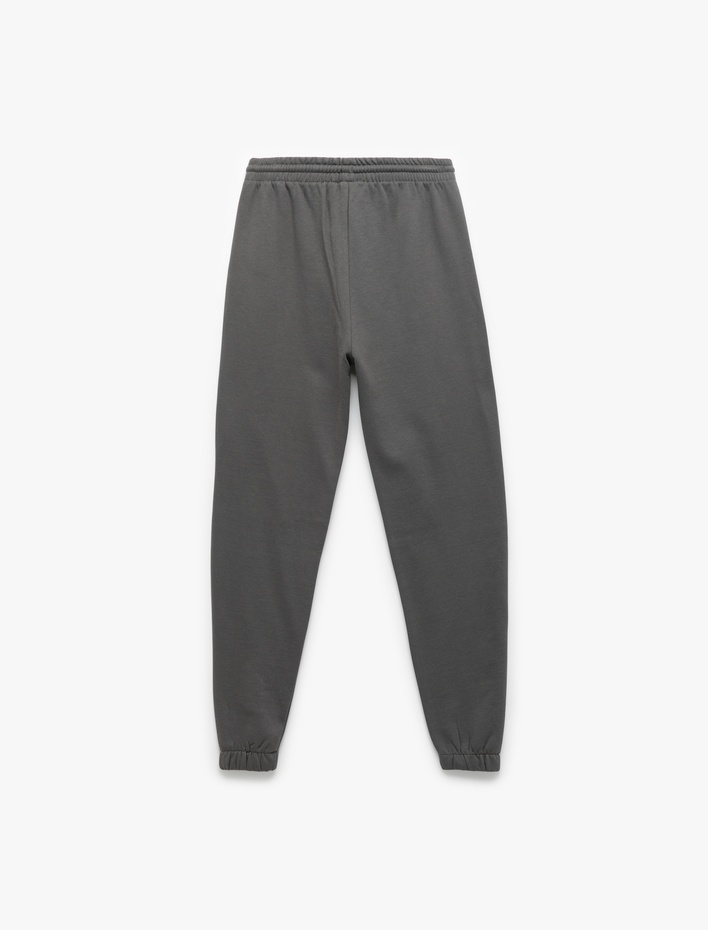 Erkek Çocuk Pamuklu Baskı Detaylı Şardonlu Jogger Eşofman Altı