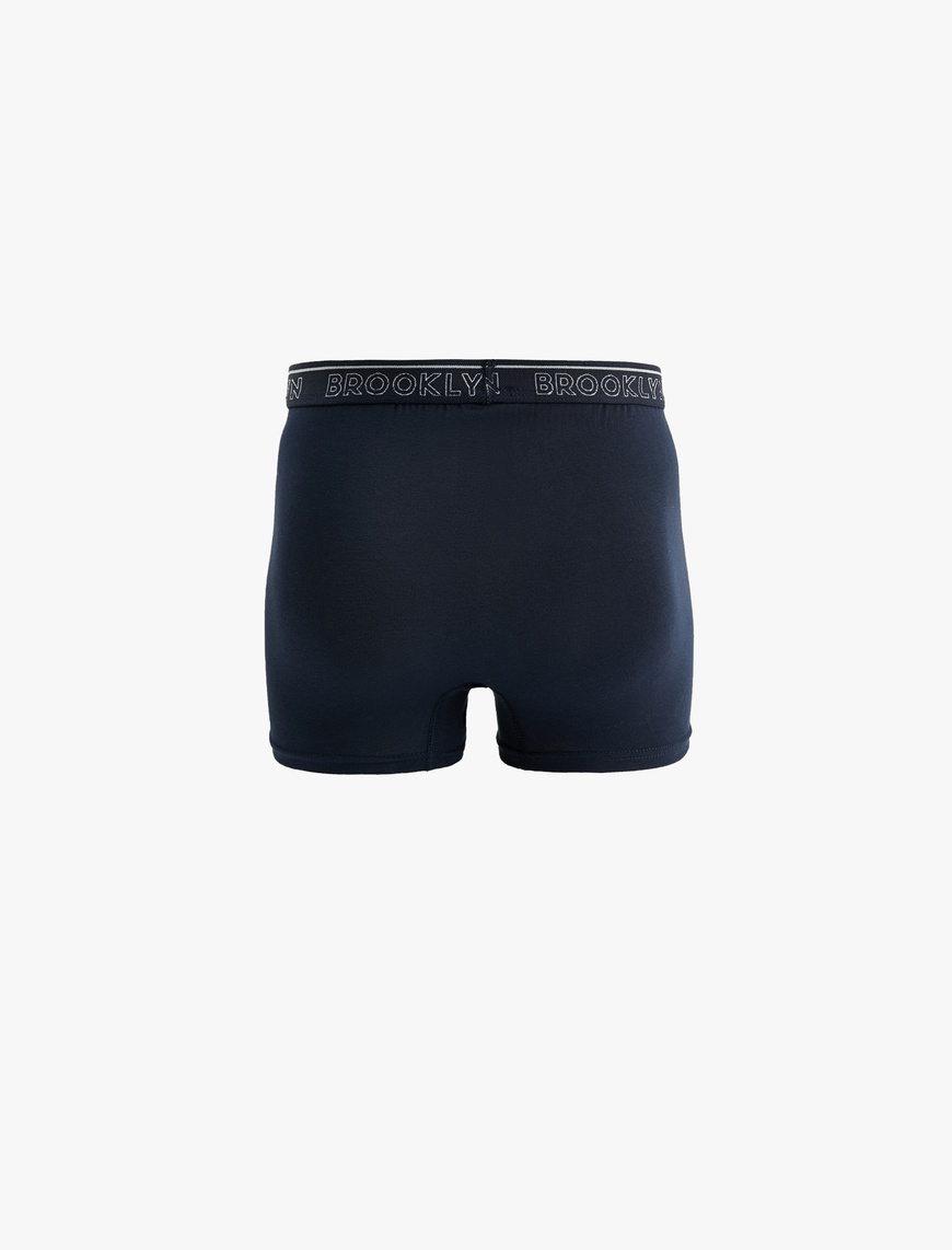   Baskılı Lastikli Basic Pamuklu 3'lü Boxer Seti