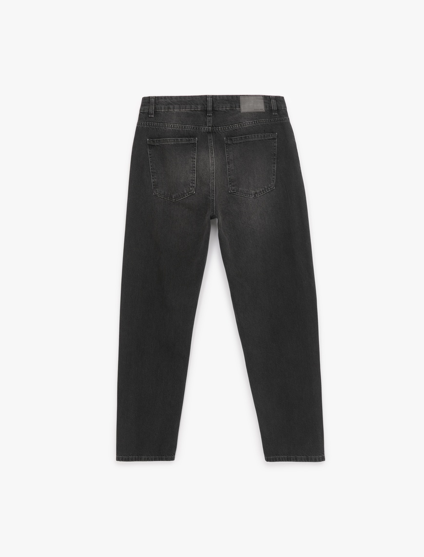   Pamuklu Normal Bel Vintage Straight Fit Jean Pantolon
