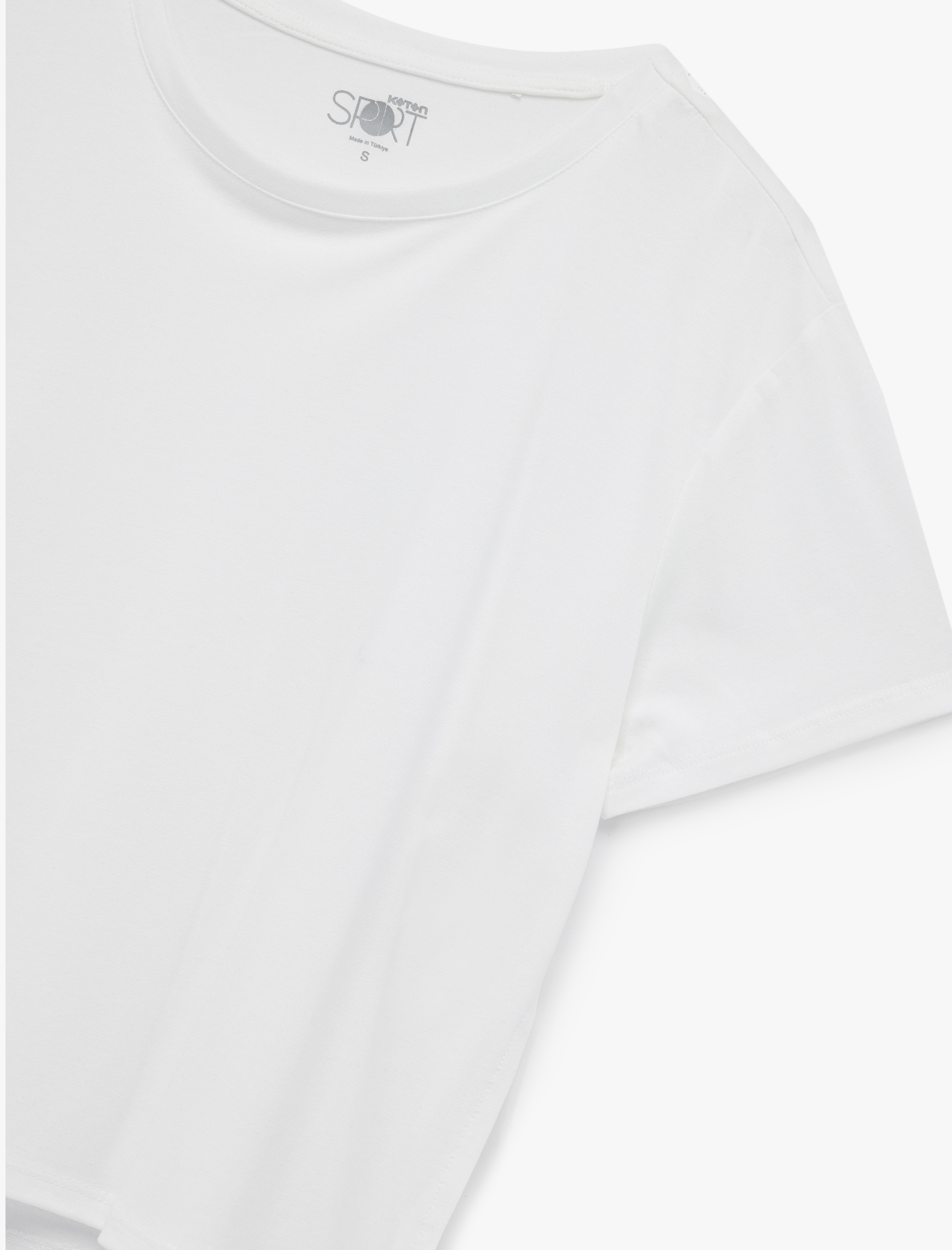   Kısa Kollu Bisiklet Yaka Oversize Spor Tişört