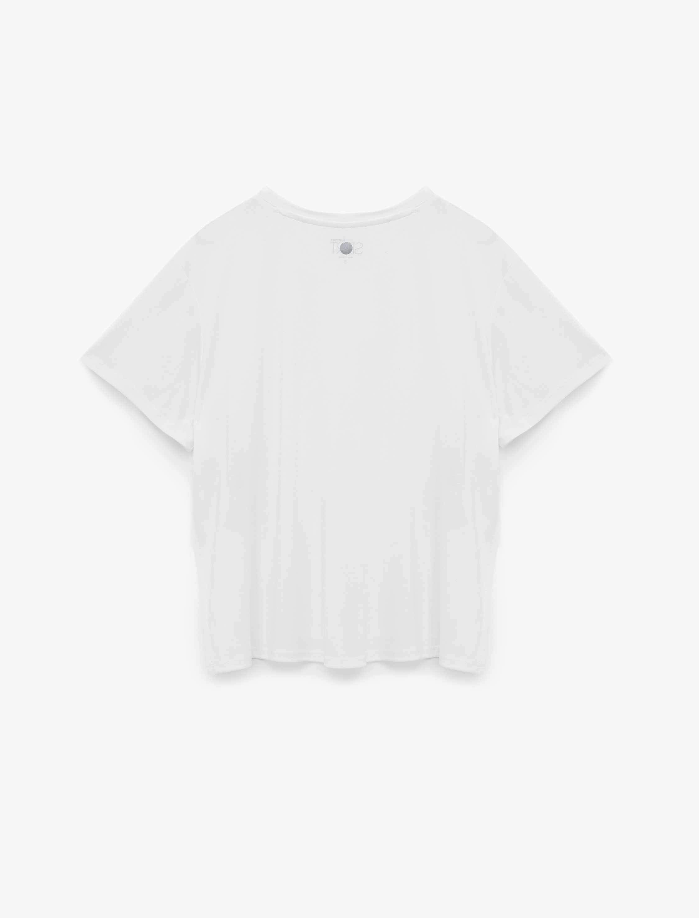   Kısa Kollu Bisiklet Yaka Oversize Spor Tişört