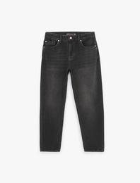 Pamuklu Normal Bel Vintage Straight Fit Jean Pantolon