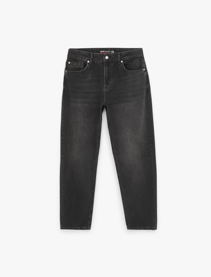  Pamuklu Normal Bel Vintage Straight Fit Jean Pantolon