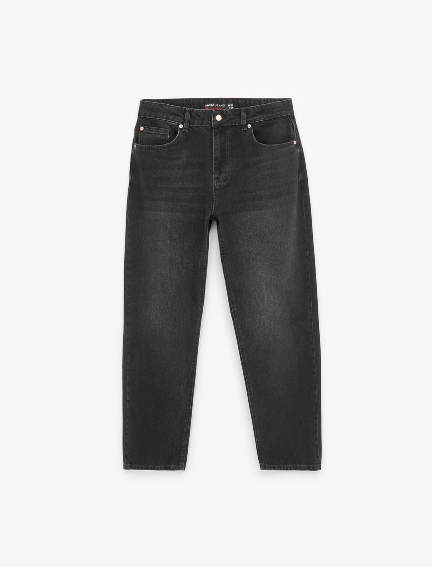  Pamuklu Normal Bel Vintage Straight Fit Jean Pantolon