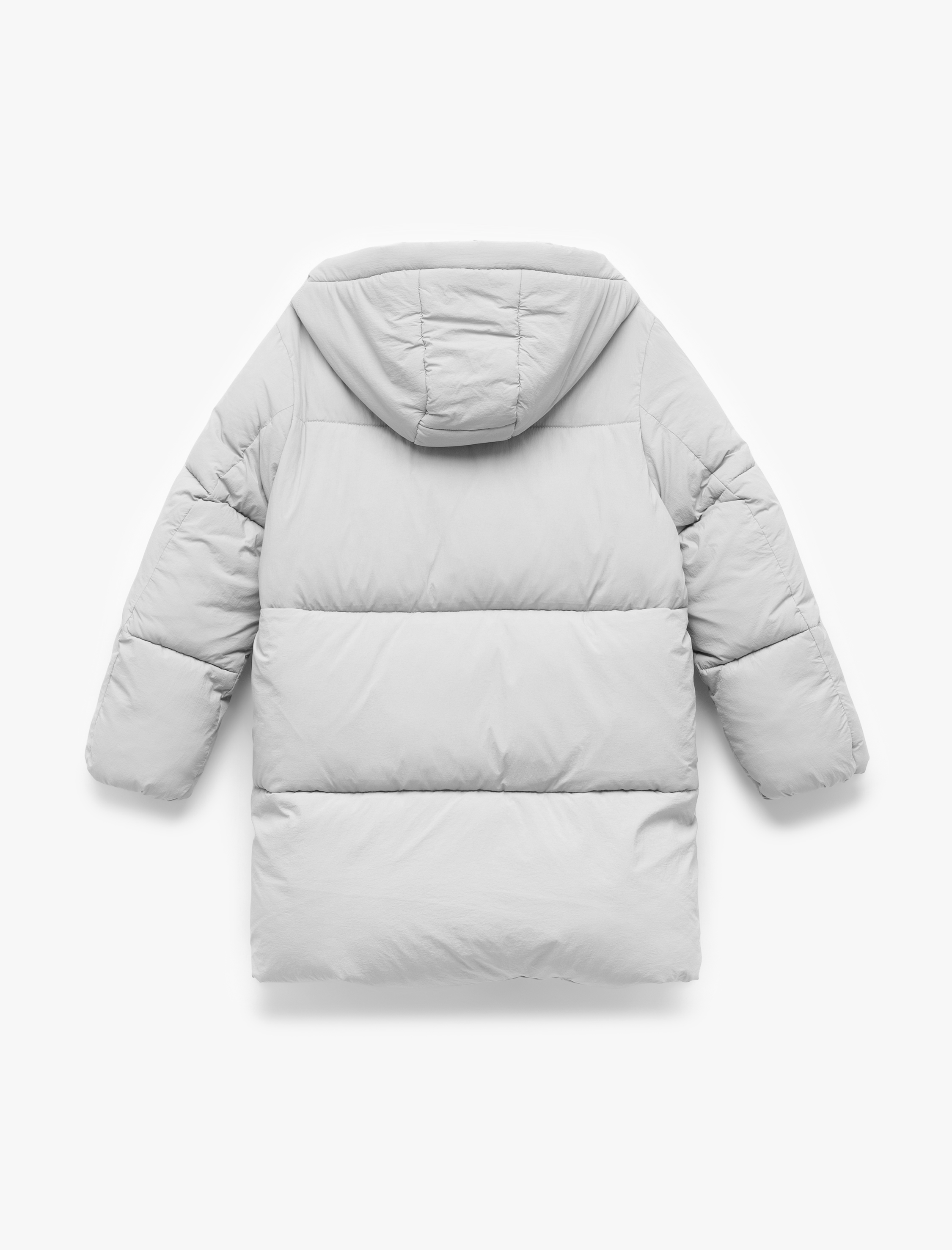  Kız Çocuk Kapşonlu Uzun Kollu Cepli Kapitone Mont