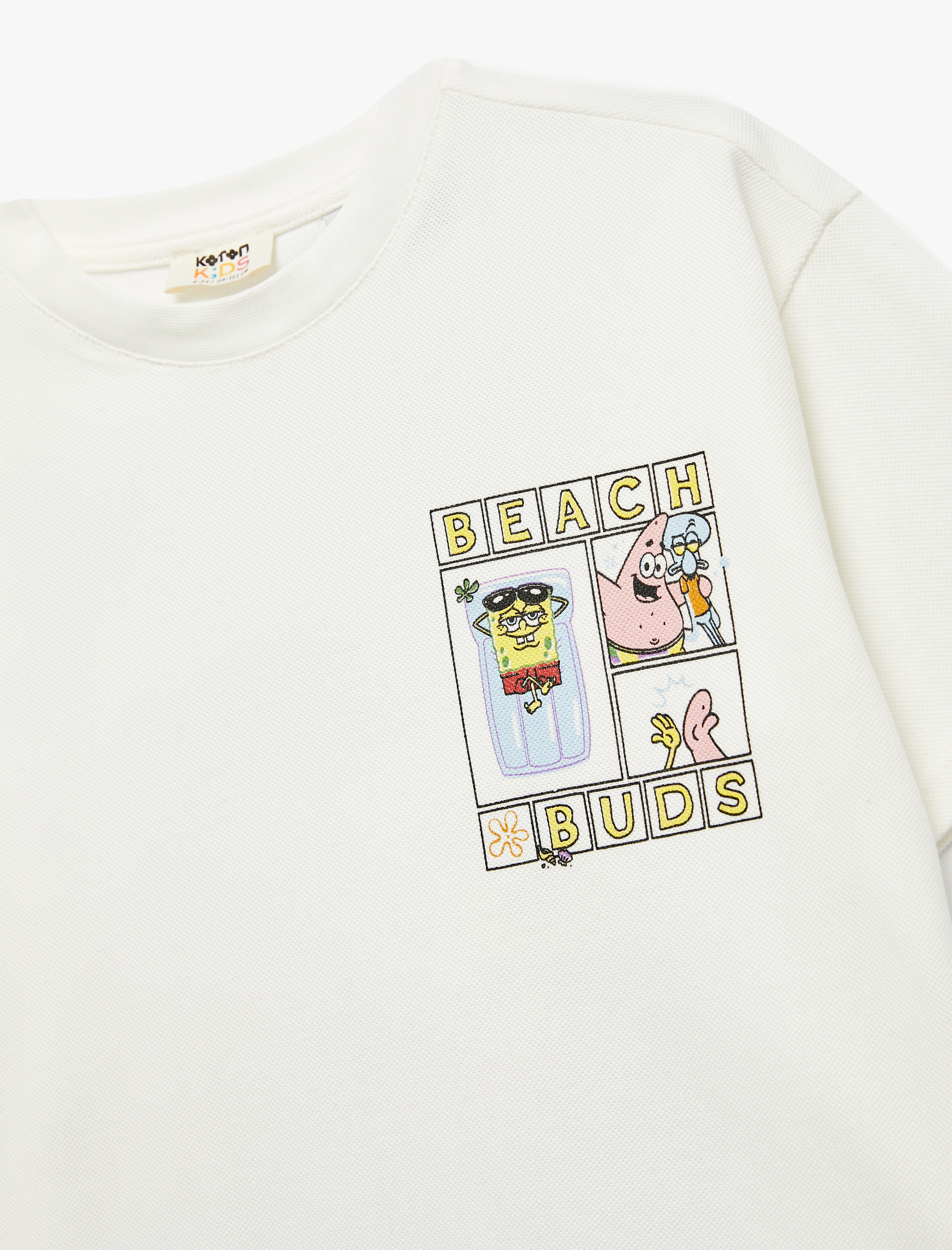  Erkek Çocuk Kısa Kollu Bisiklet Yaka Pamuklu Baskılı Oversize Lisanslı Sünger Bob Tişört