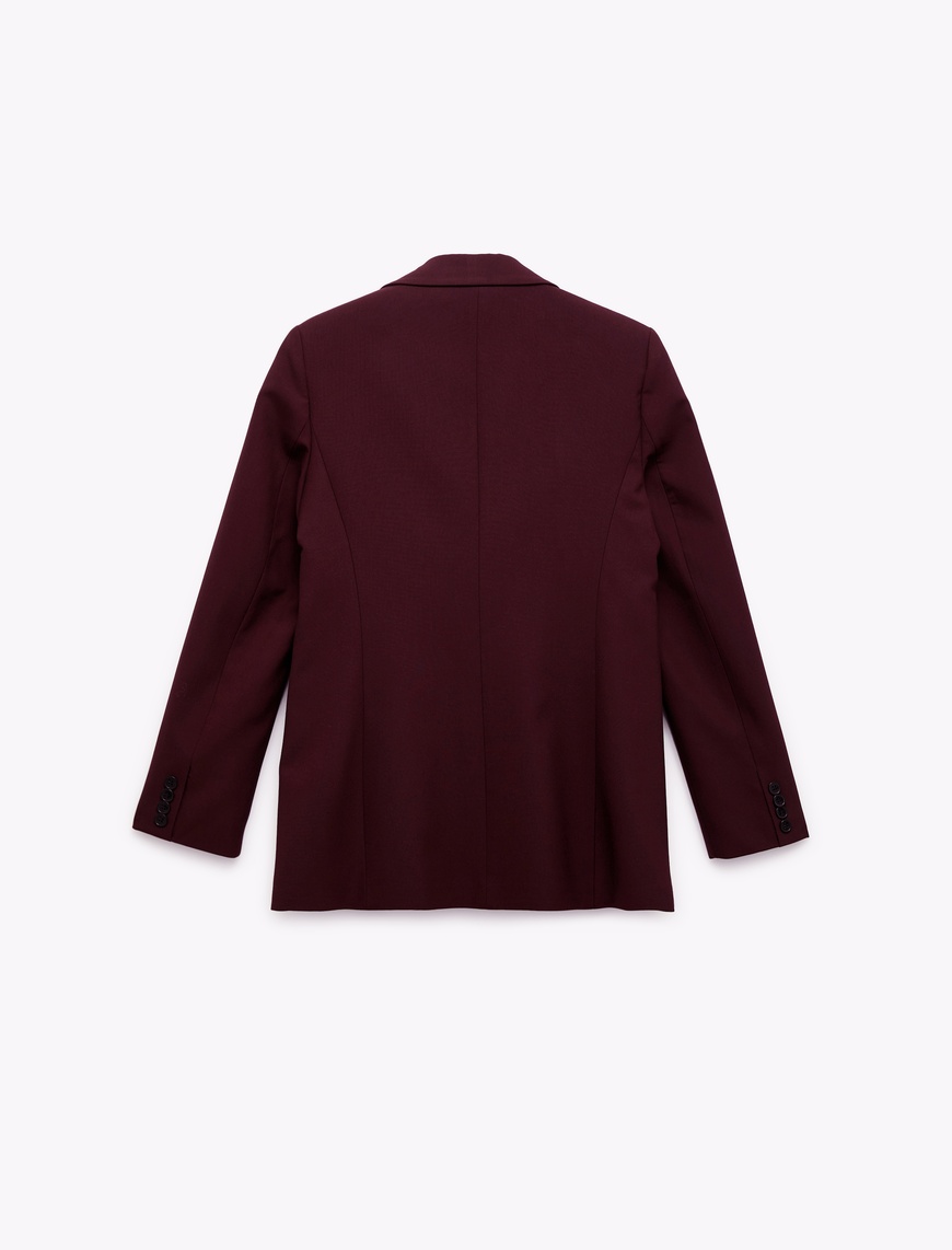   Regular Fit Kapaklı Cep Detaylı Uzun Kollu Kruvaze Blazer Ceket
