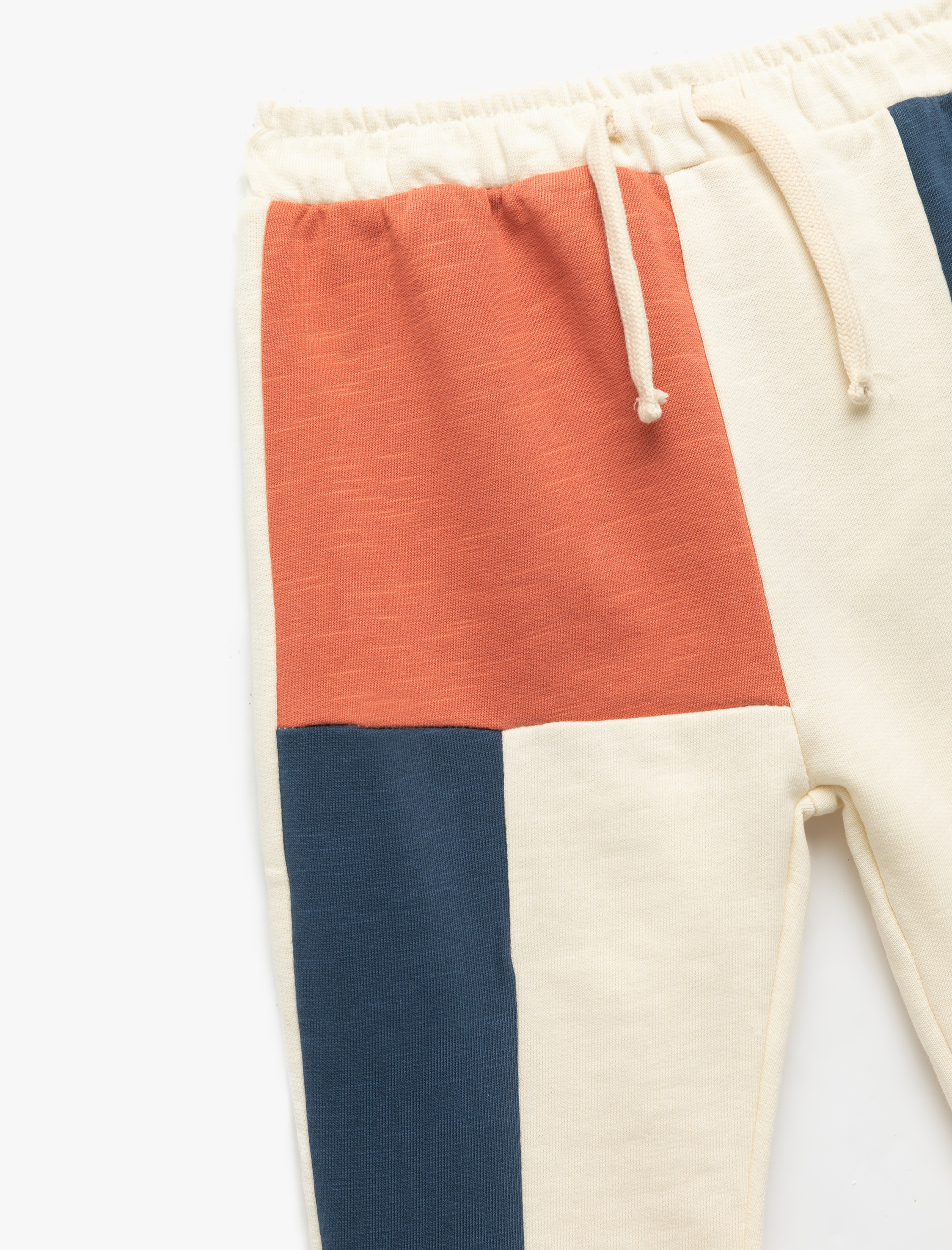  Erkek Bebek Renk Bloklu Şardonlu Pamuklu Jogger Eşofman Altı