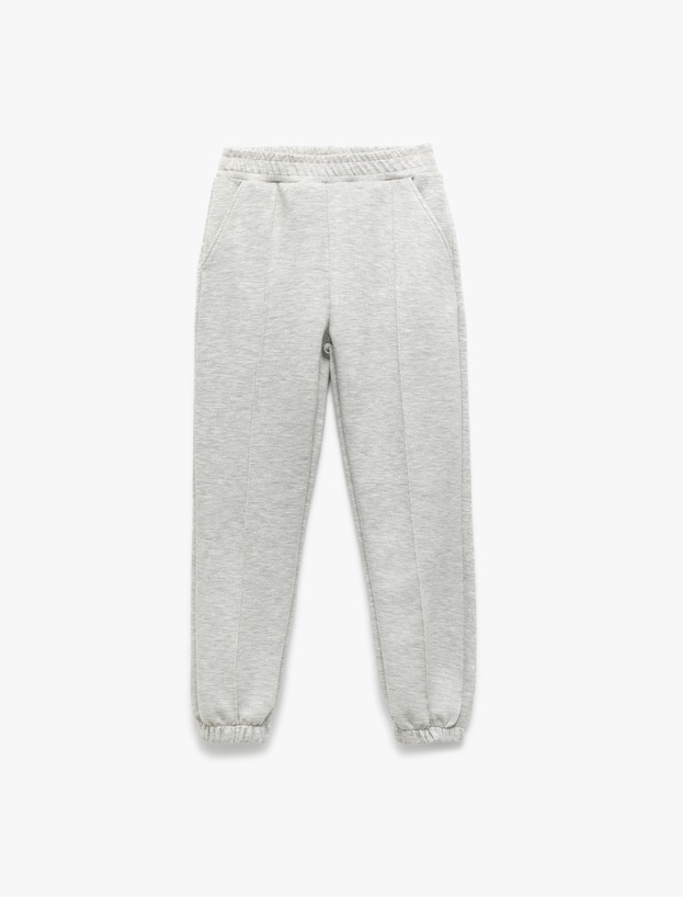 Beli Lastikli Cepli Basic Jogger Eşofman Altı_0