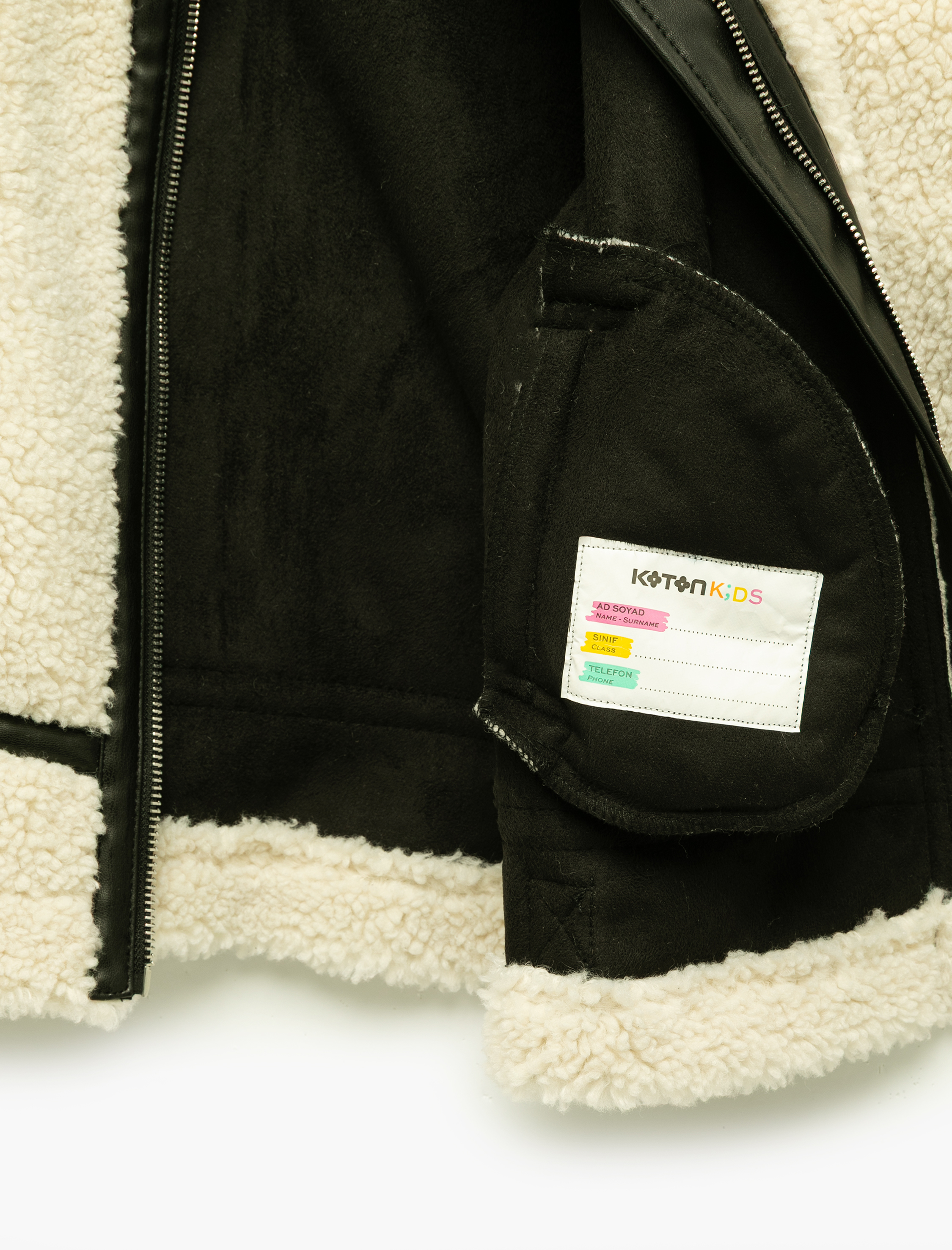  Kız Çocuk Uzun Kollu Gömlek Yaka Cepli Peluş Ceket