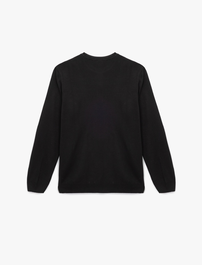  Uzun Kollu Bisiklet Yaka Basic Triko Kazak