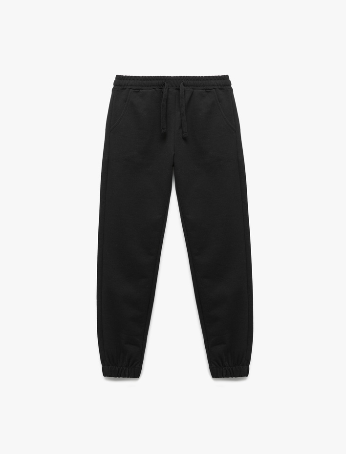 Erkek Çocuk Beli Lastikli Cepli Basic Jogger Eşofman Altı