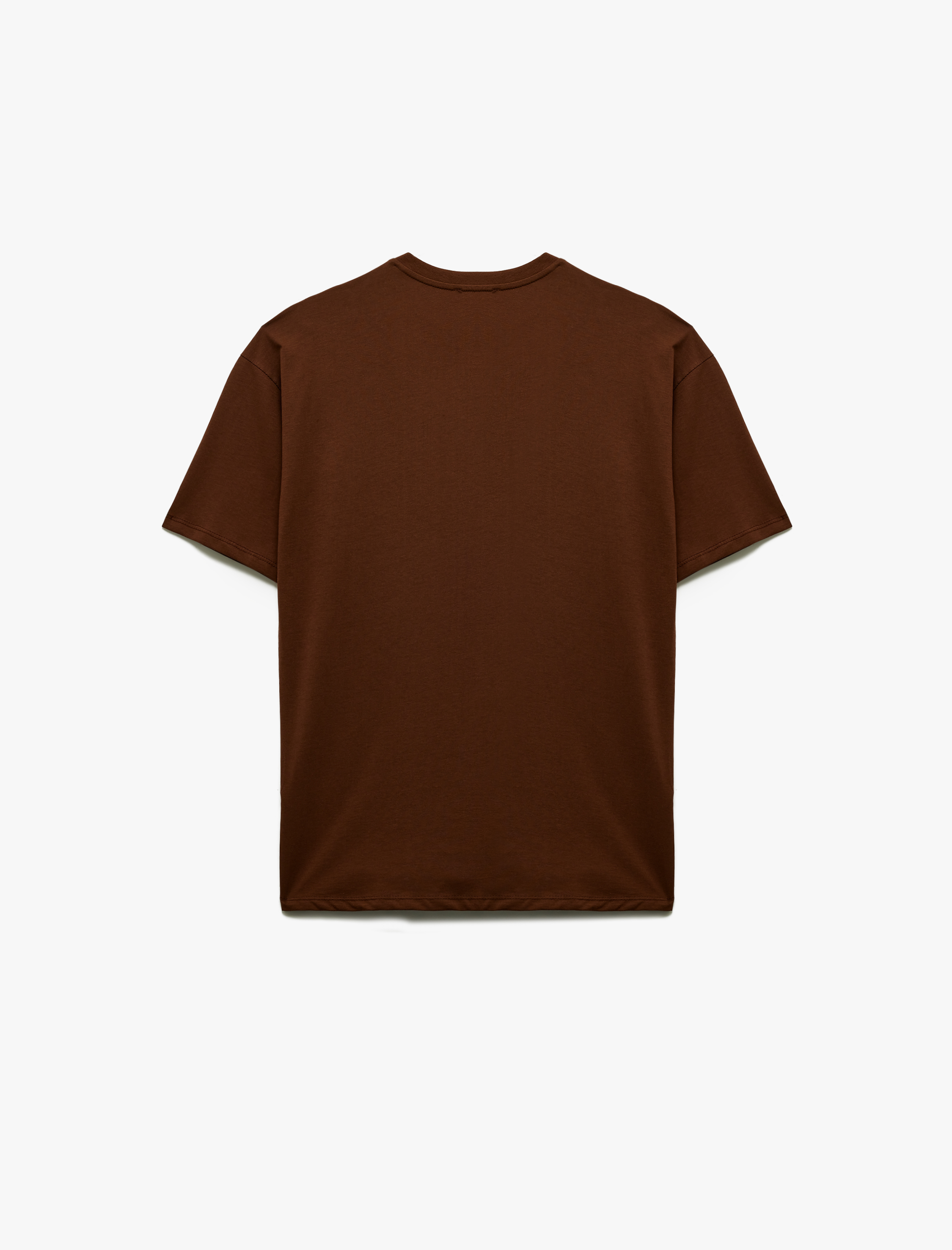   Kısa Kollu Bisiklet Yaka Rahat Kalıp Pamuklu Hibiskus Baskılı Tişört