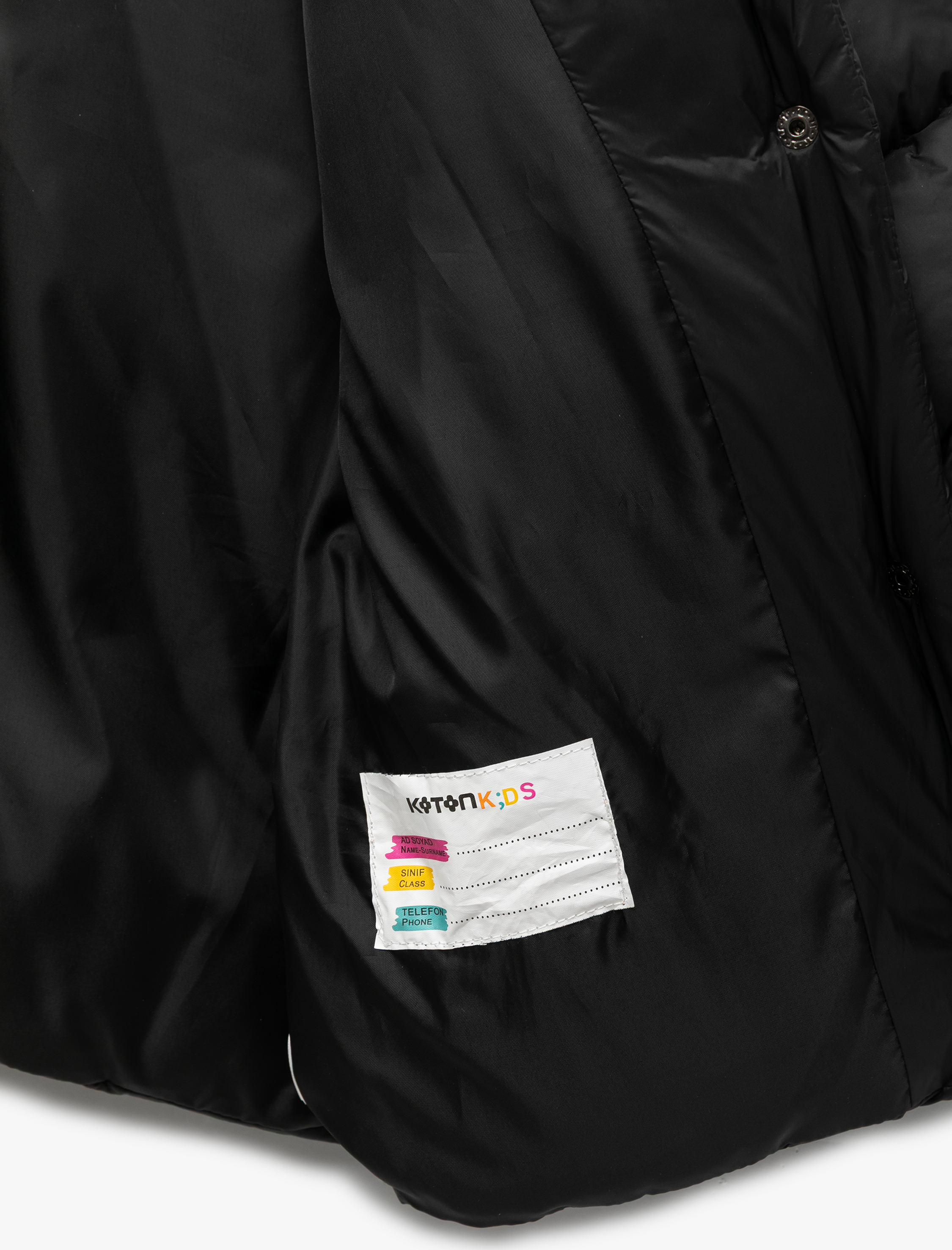  Kız Çocuk Uzun Kollu Çıtçıt Kapamalı Kapşonlu Şişme Mont