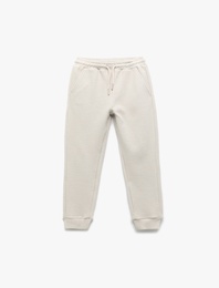 Beli Bağcıklı Cepli Basic Jogger Eşofman Altı