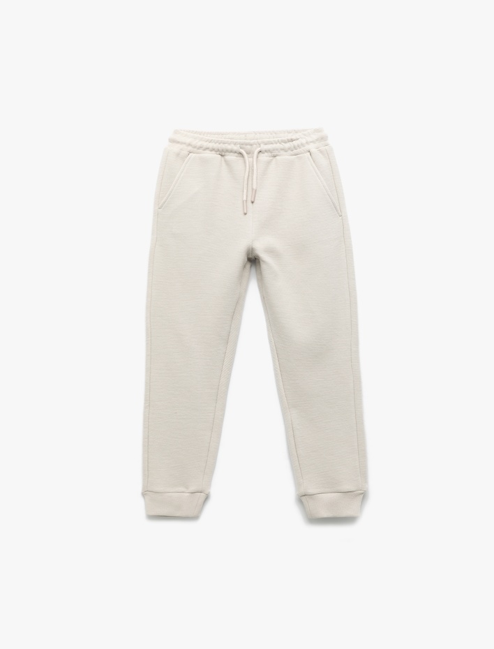 Erkek Çocuk Beli Bağcıklı Cepli Basic Jogger Eşofman Altı