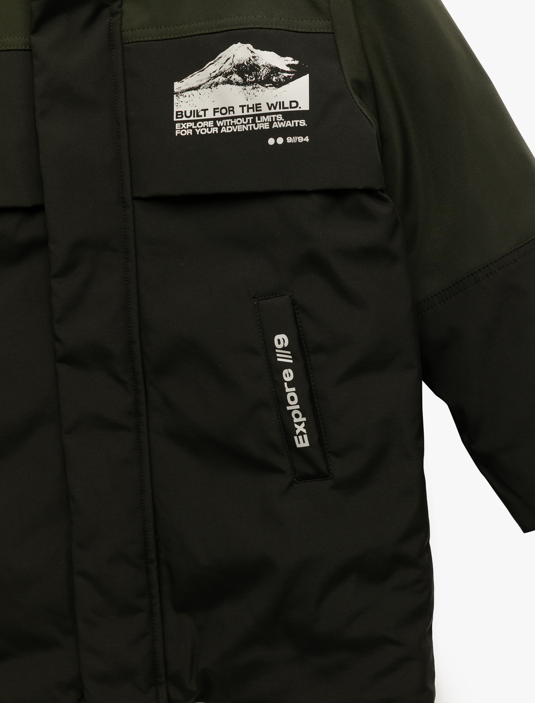  Erkek Çocuk Çıtçıt Detaylı Uzun Kollu Kapşonlu Mont