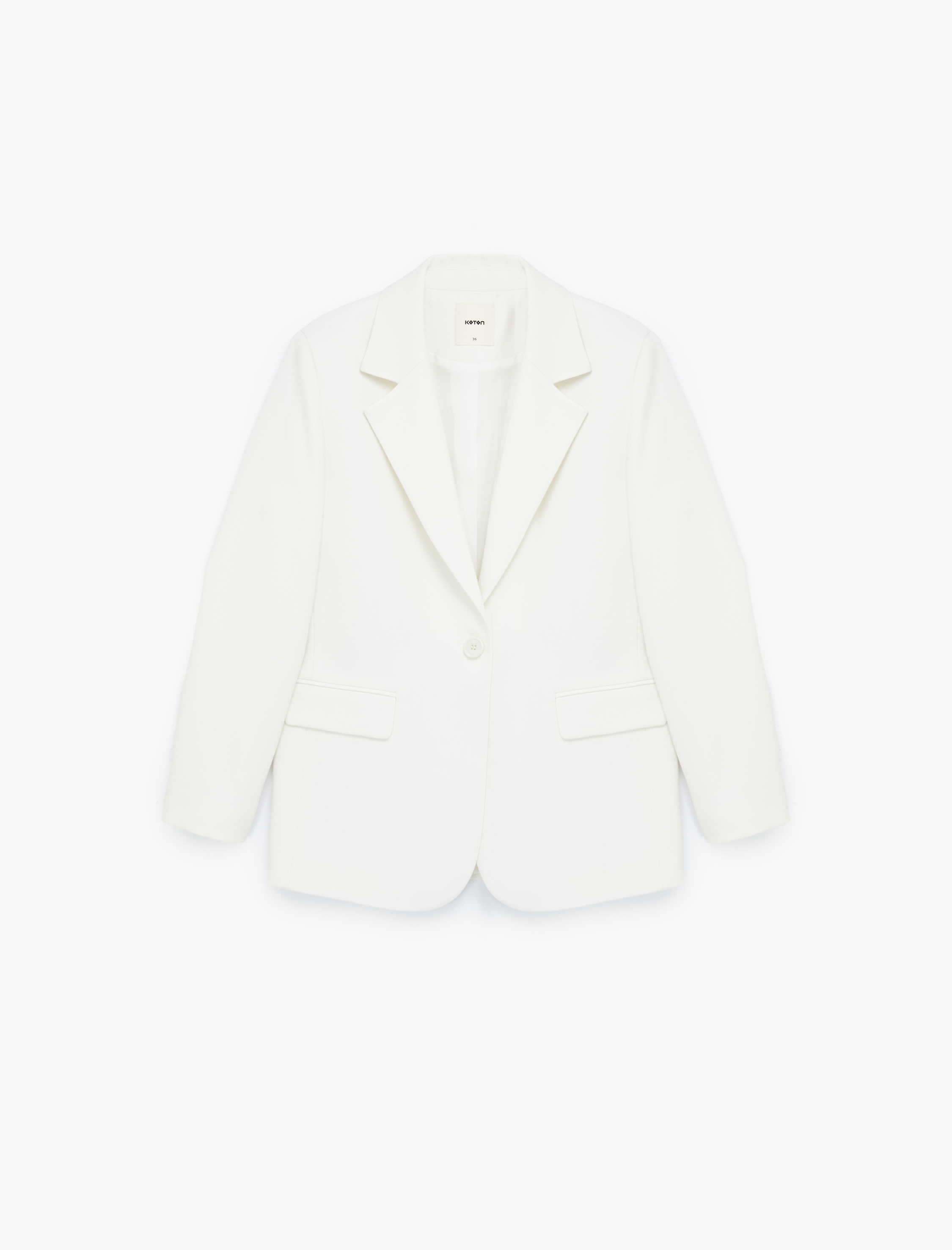   Uzun Kollu Oversize Kruvaze Yaka Ceket