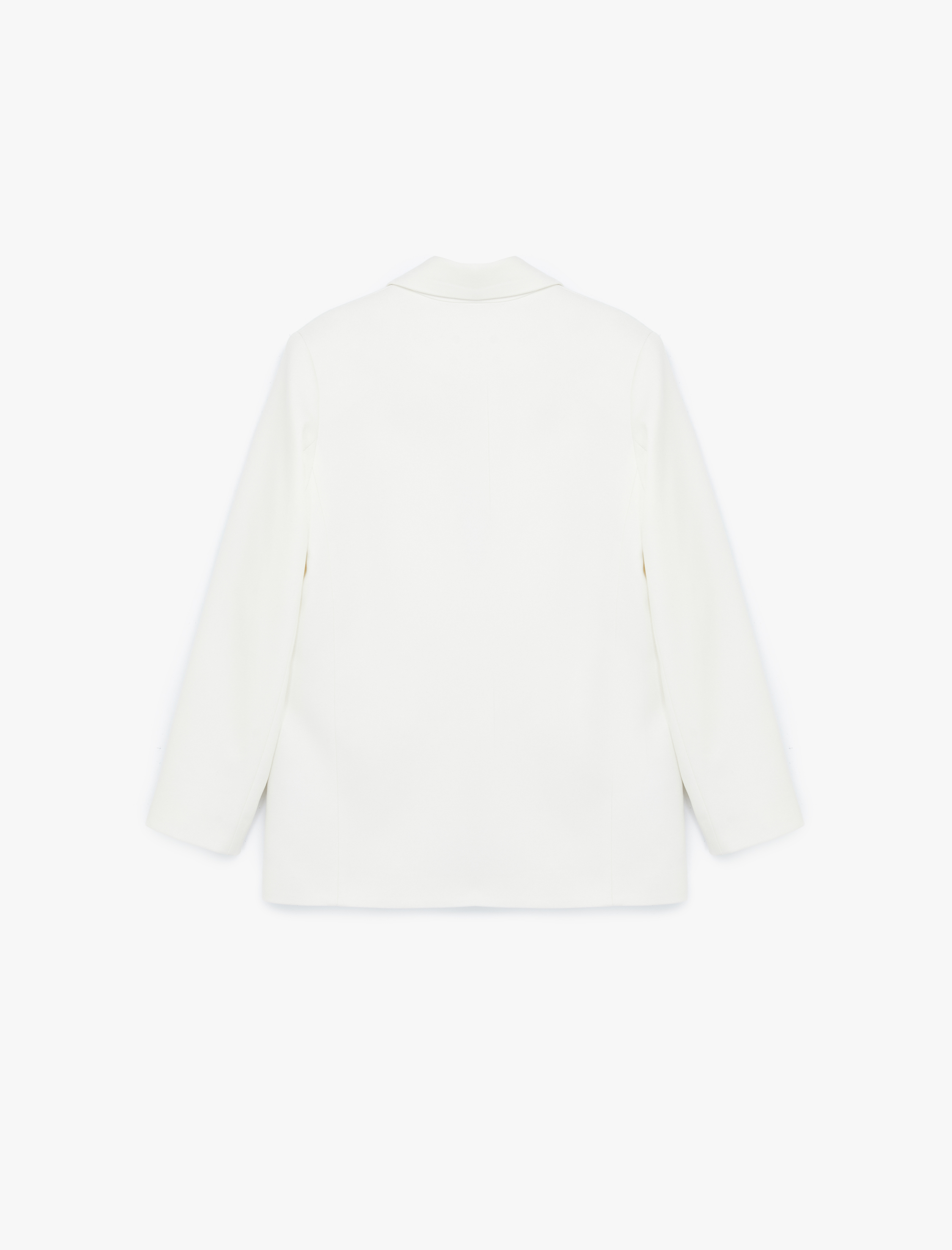   Uzun Kollu Oversize Kruvaze Yaka Ceket