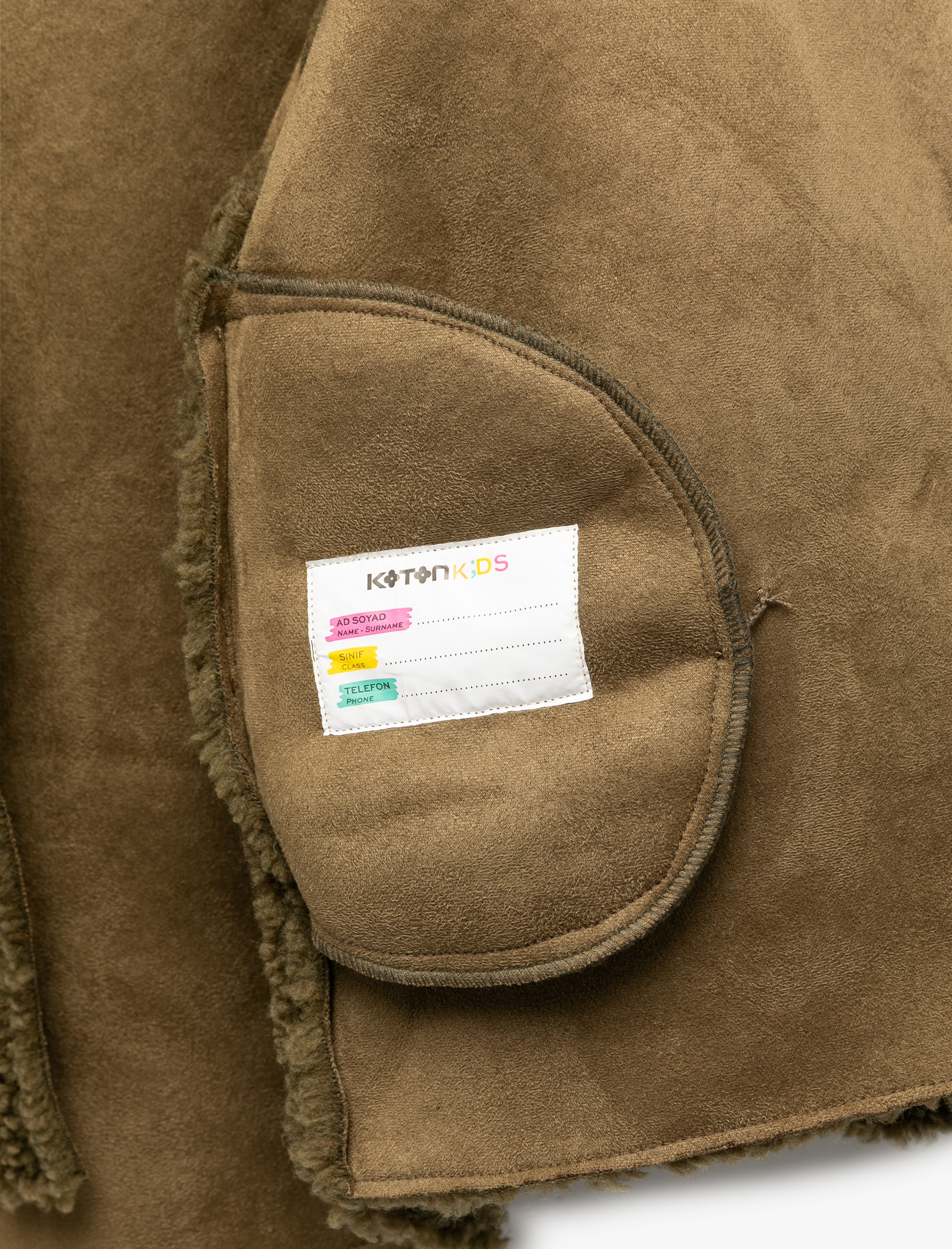  Kız Çocuk Uzun Kollu Kapşonlu Peluş Ceket