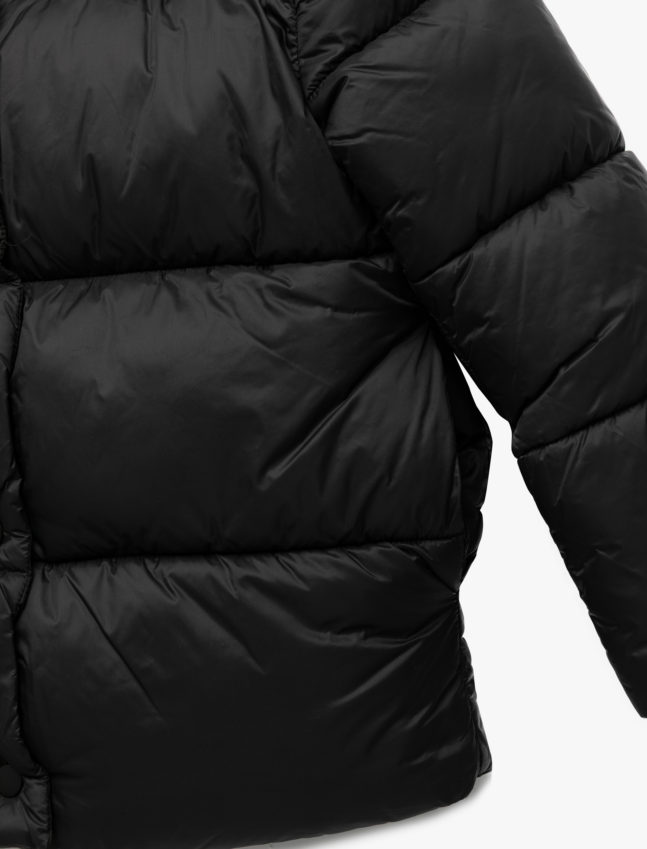  Kız Çocuk Uzun Kollu Çıtçıt Kapamalı Kapşonlu Şişme Mont