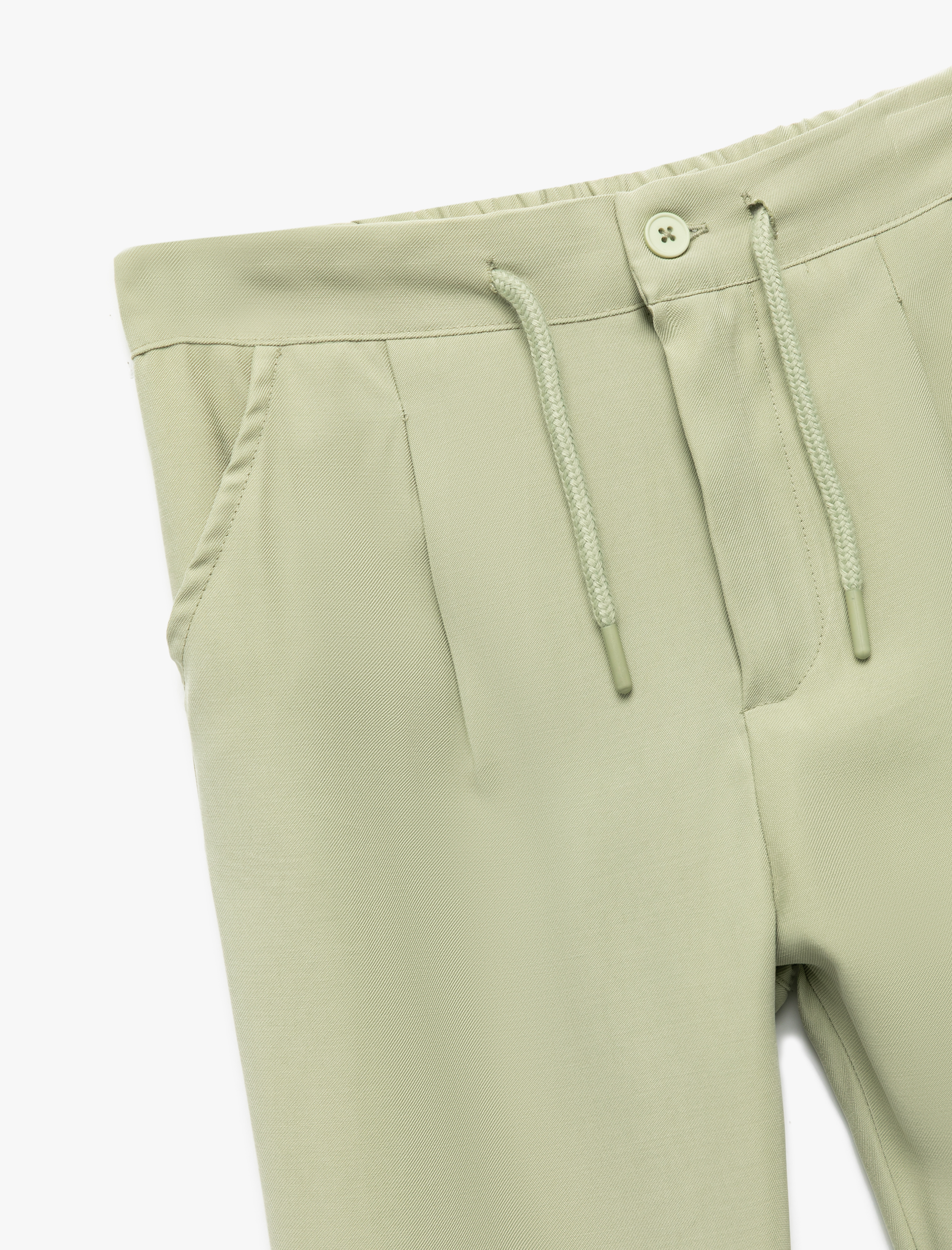  Erkek Çocuk Beli Ayarlanabilir Lastikli Bağcıklı Viskon Pantolon