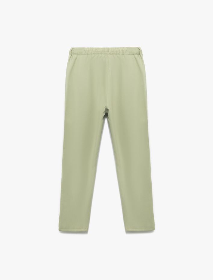 Erkek Çocuk Beli Ayarlanabilir Lastikli Bağcıklı Viskon Pantolon