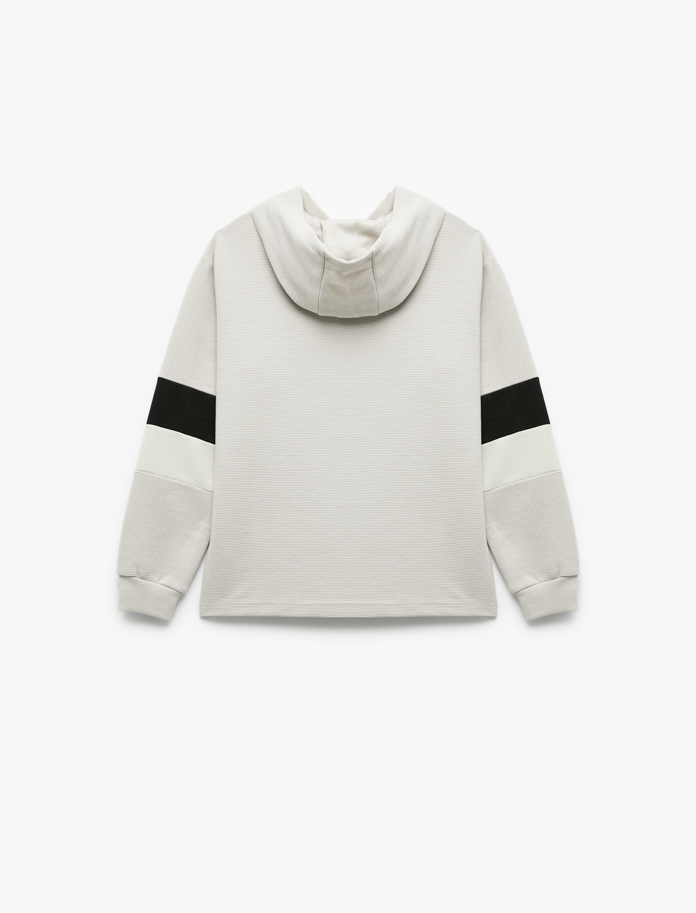  Erkek Çocuk Uzun Kollu Renk Bloklu Kapşonlu Sweatshirt