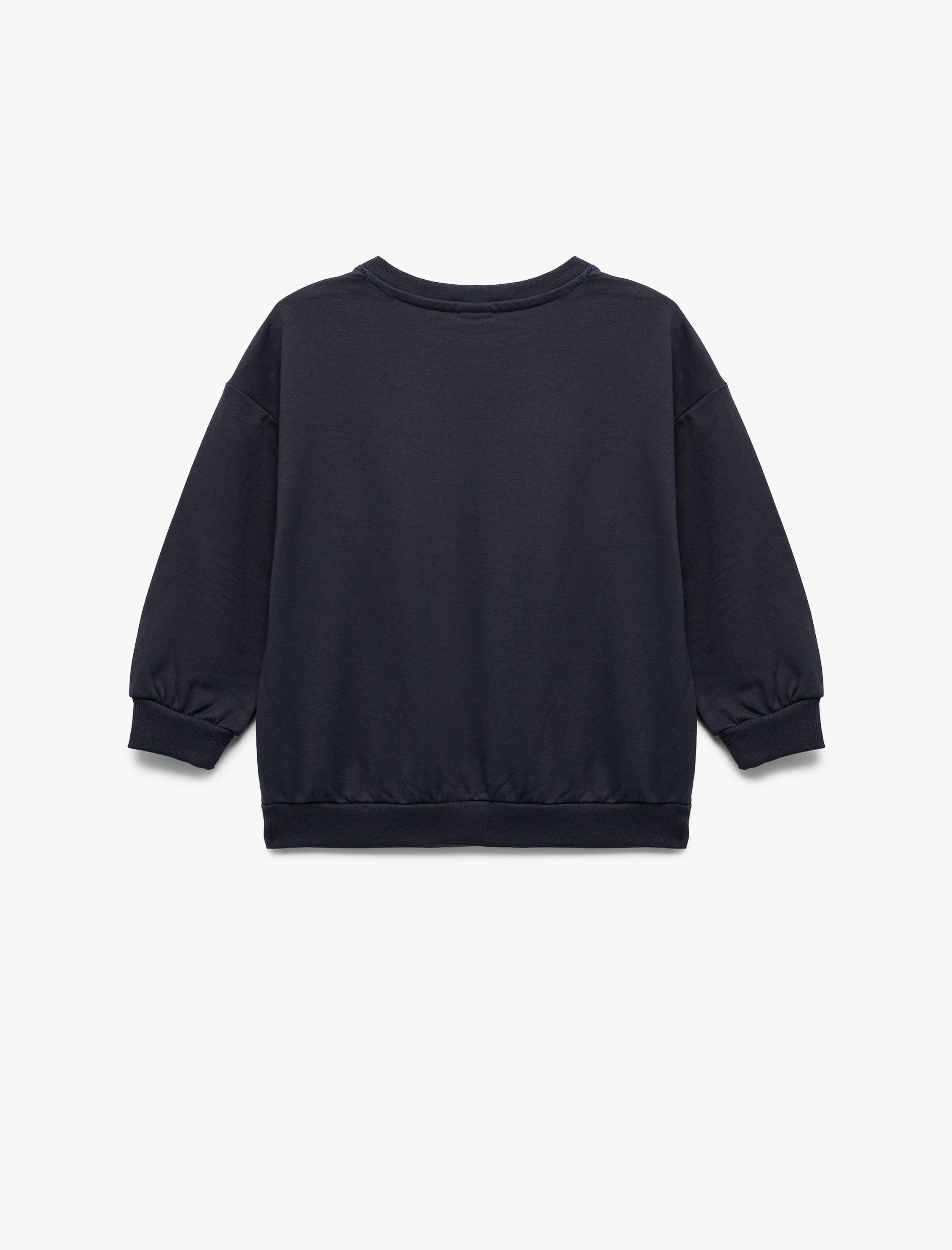  Erkek Bebek Uzun Kollu Bisiklet Yaka Baskılı Pamuklu Şardonlu Sweatshirt