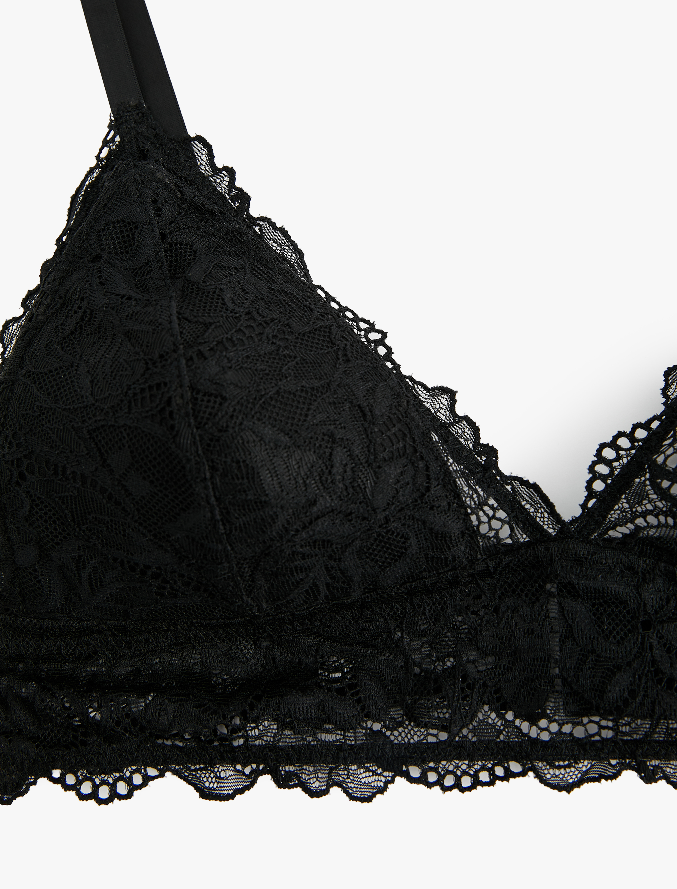   Dantel Detaylı Rahat Kesim Balensiz Dolgusuz Bralet Sütyen