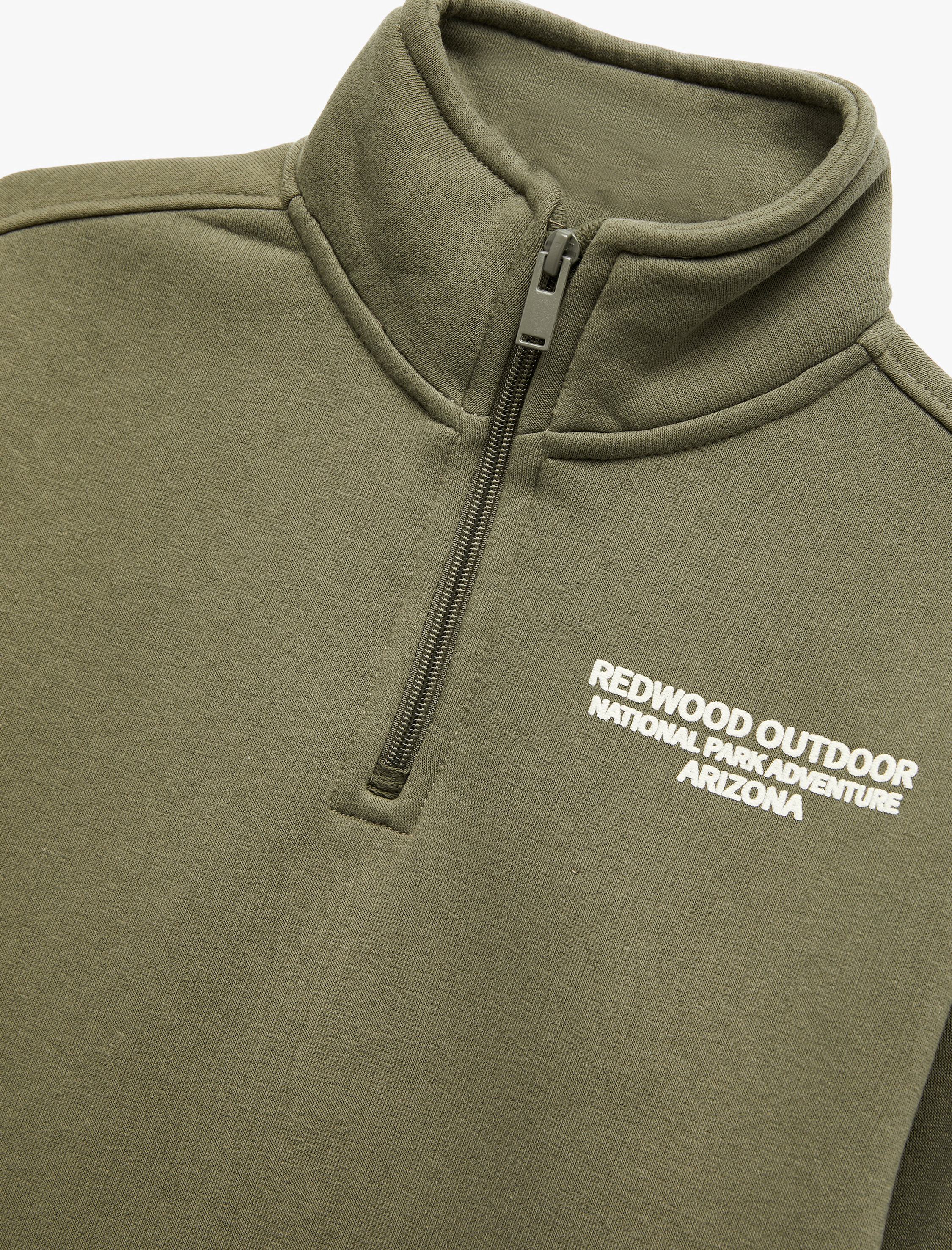  Erkek Çocuk Uzun Kollu Şardonlu Yarım Fermuarlı Dik Yaka Sweatshirt