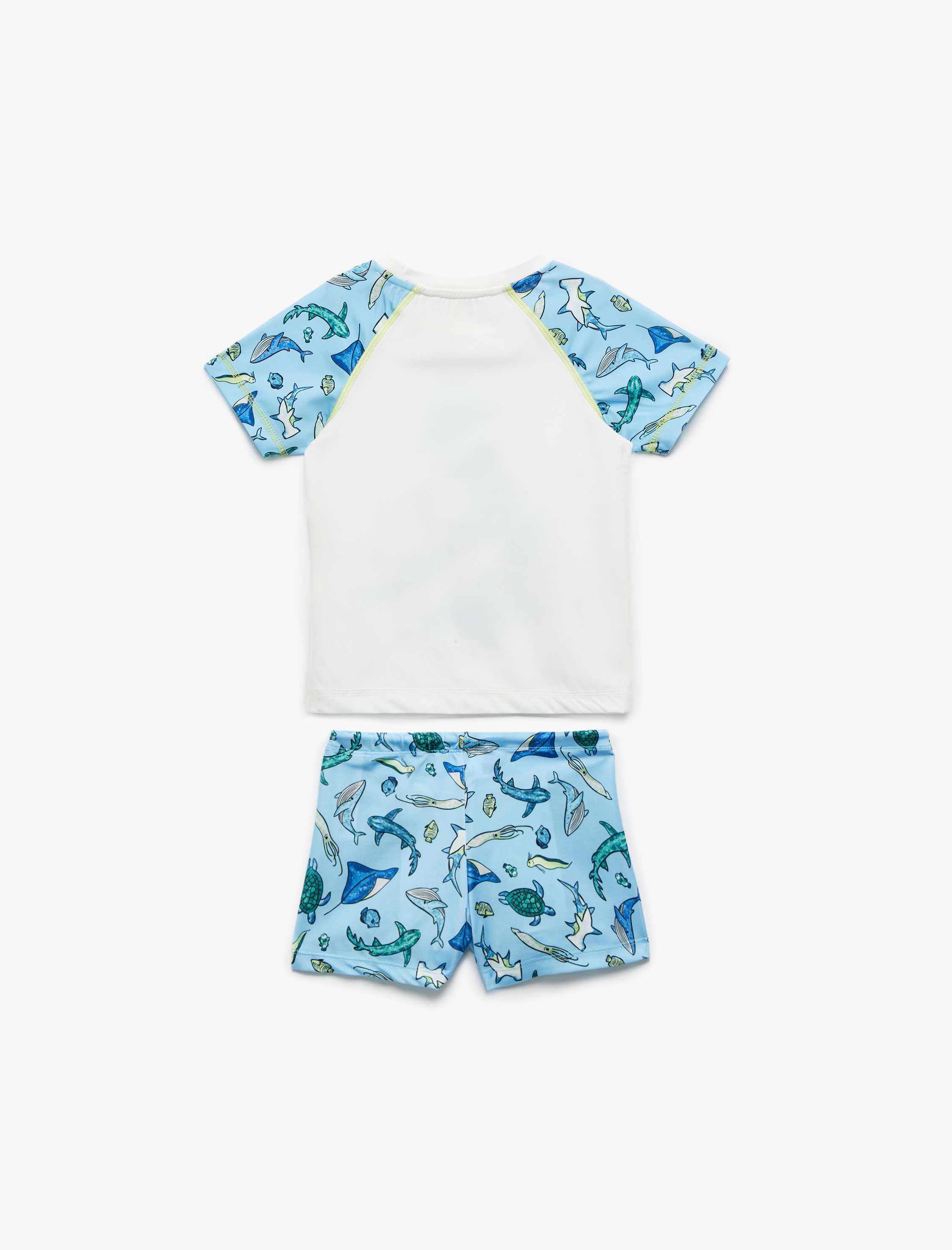 Erkek Çocuk Baskılı Deniz Tişörtü ve Deniz Şortu Takım