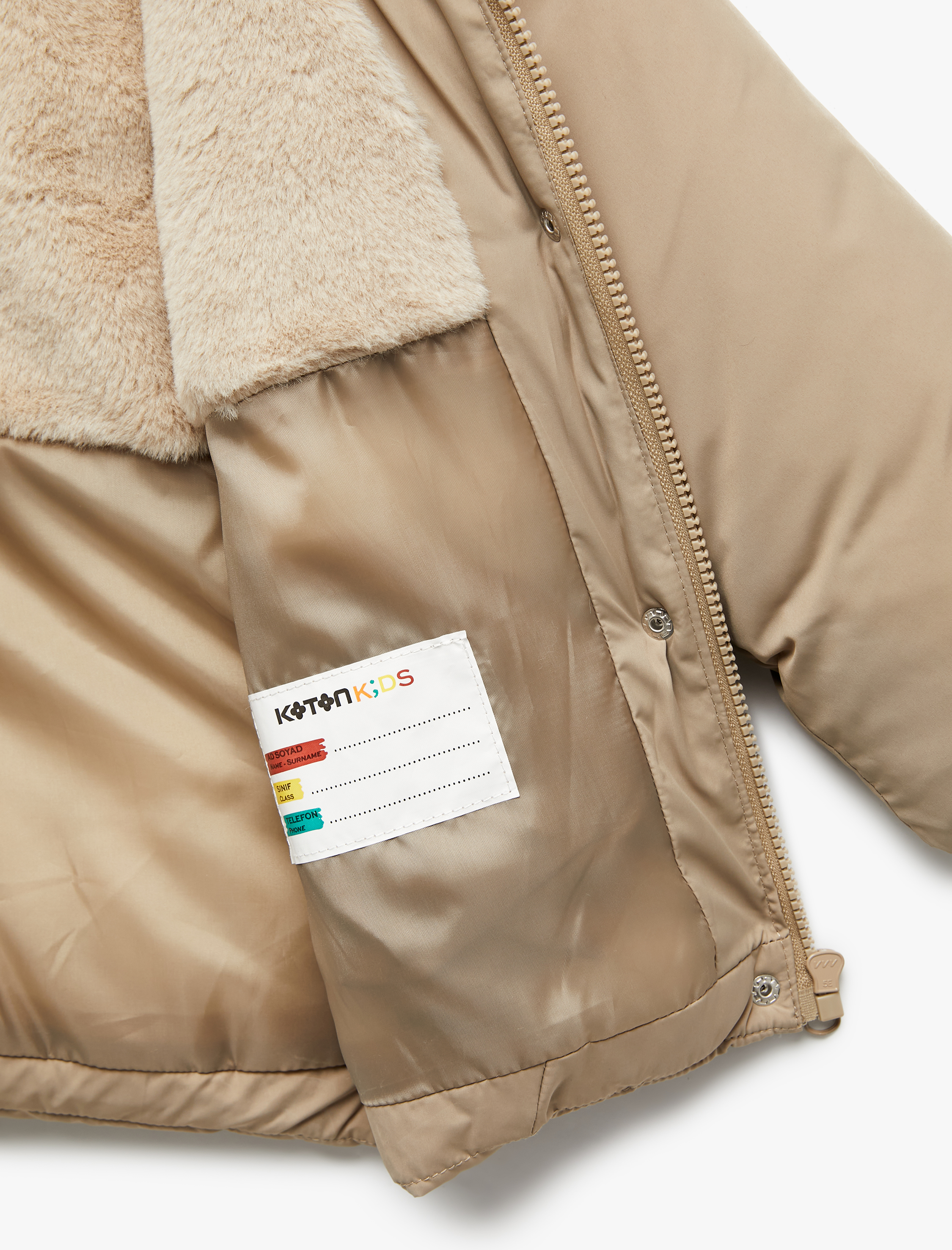  Kız Bebek Kapşonlu Uzun Kollu Kapitone Şişme Mont