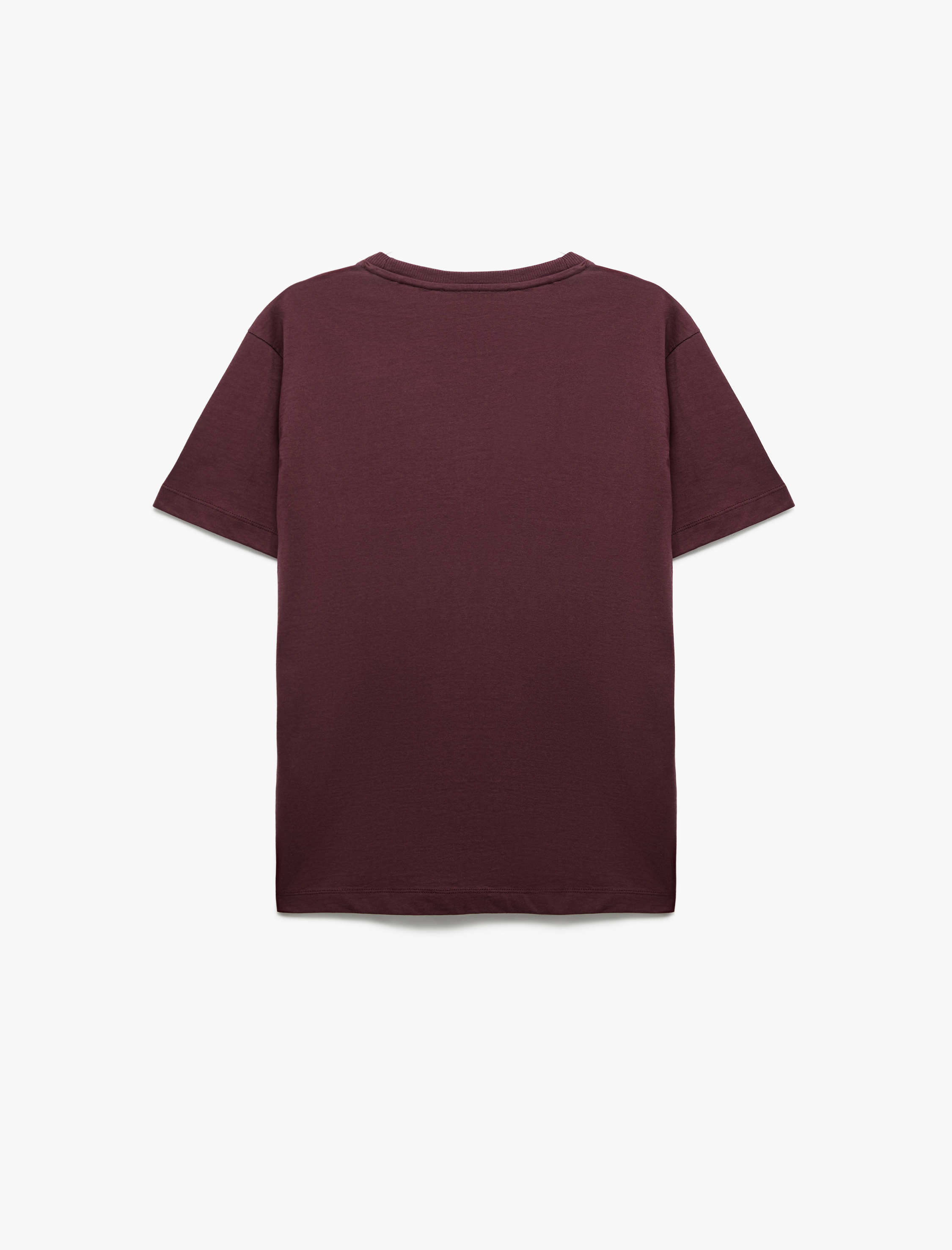 Pamuklu Kısa Kollu Bisiklet Yaka Basic Slim Fit Tişört