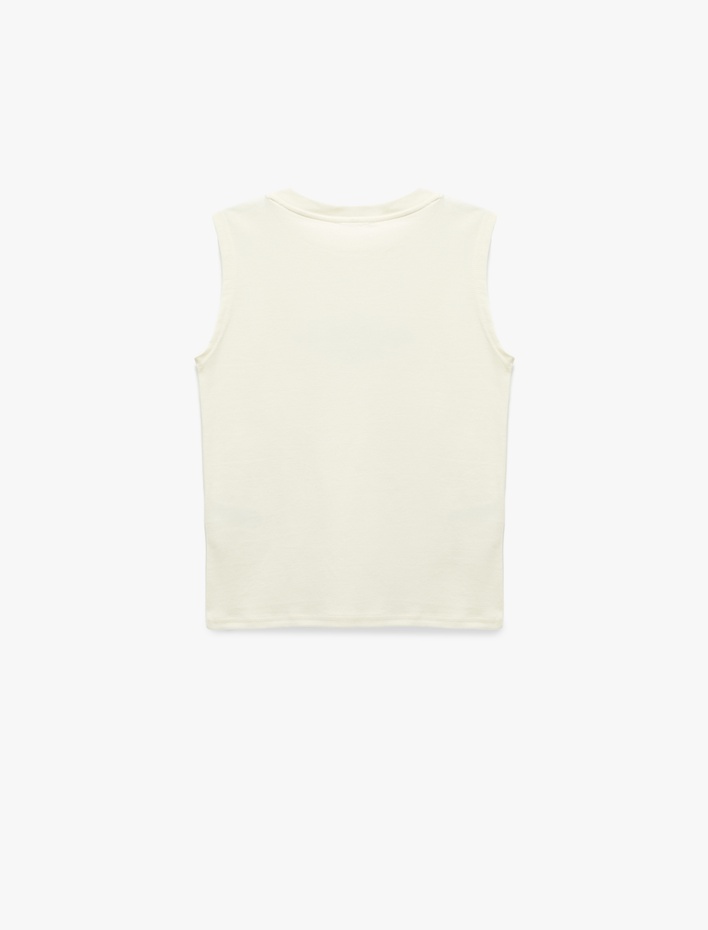 Erkek Çocuk Pamuklu Bisiklet Yaka Baskılı Atlet