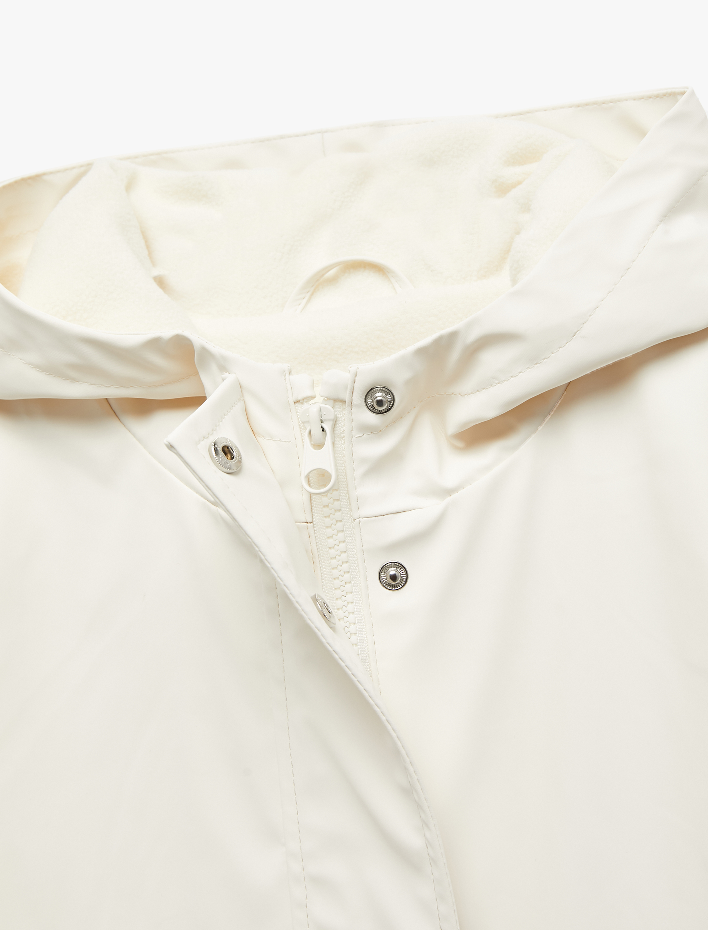  Kız Çocuk Kapşonlu Uzun Kollu Kapaklı Cepli Yağmurluk