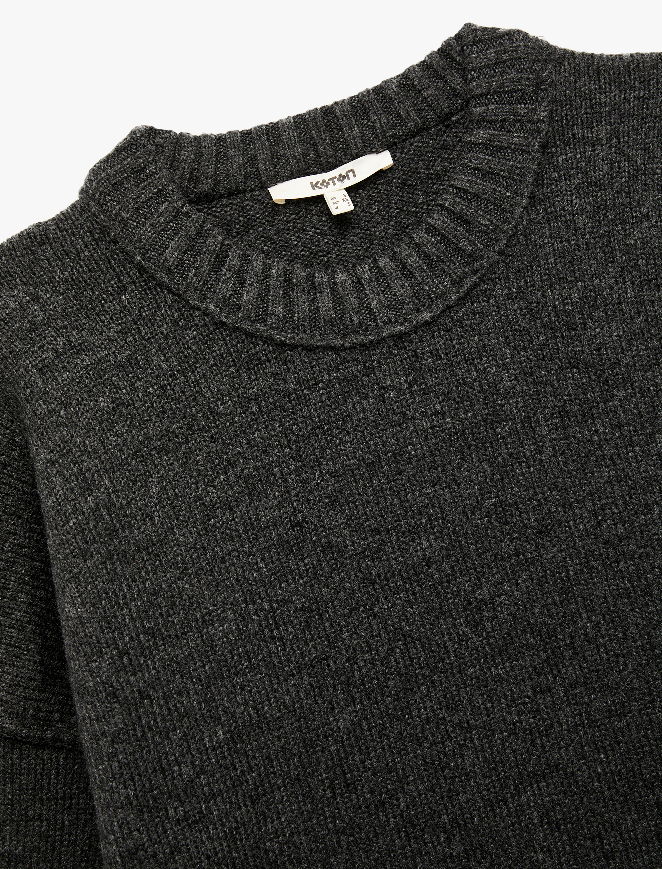   Uzun Kollu Bisiklet Yaka Triko Oversize Kazak