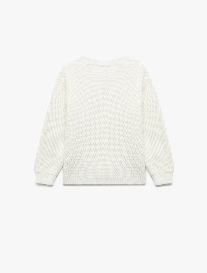 Kız Çocuk V Yaka Uzun Kollu Basic Triko Hırka