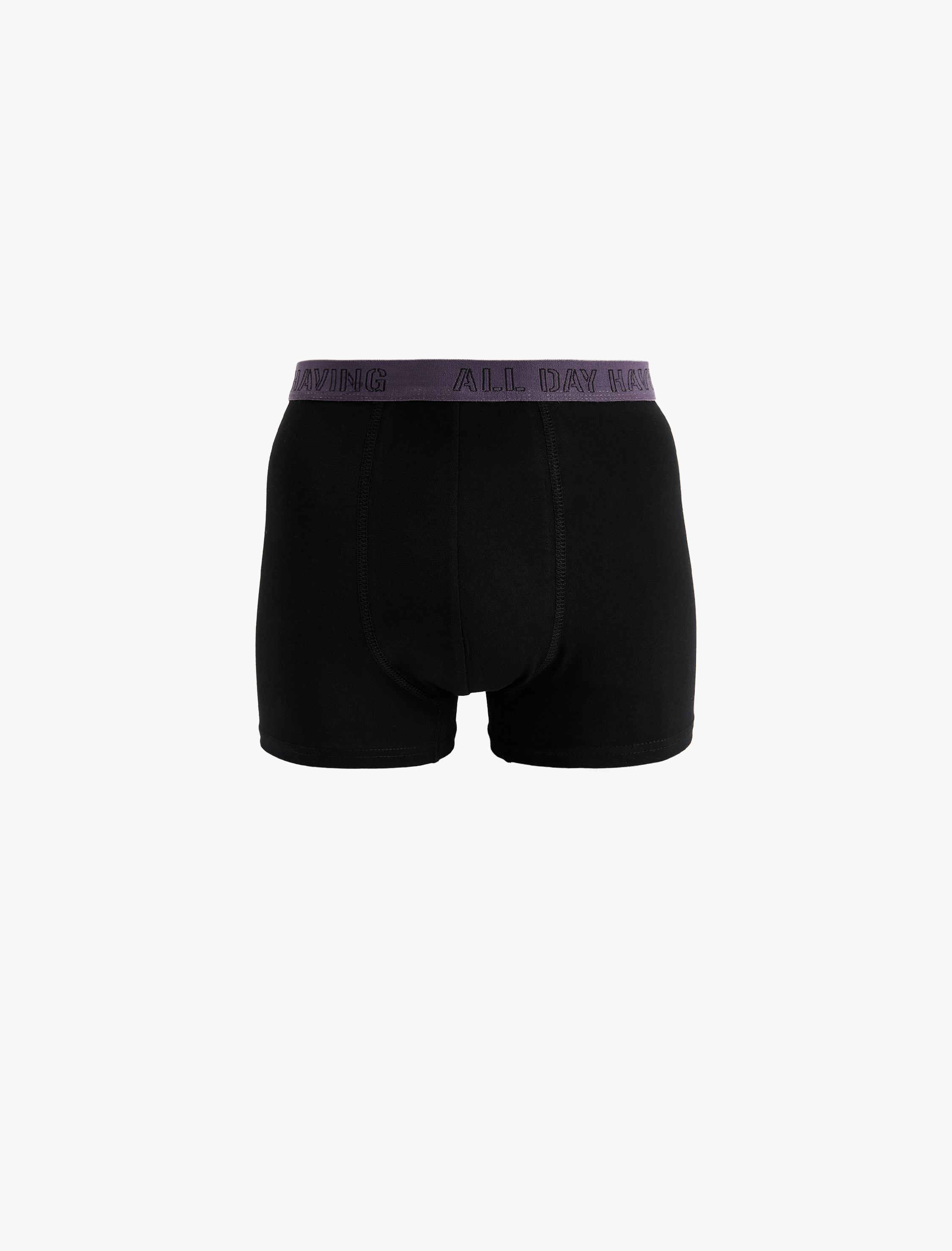 Lastikli Baskı Detaylı Pamuklu 3'lü Boxer Seti