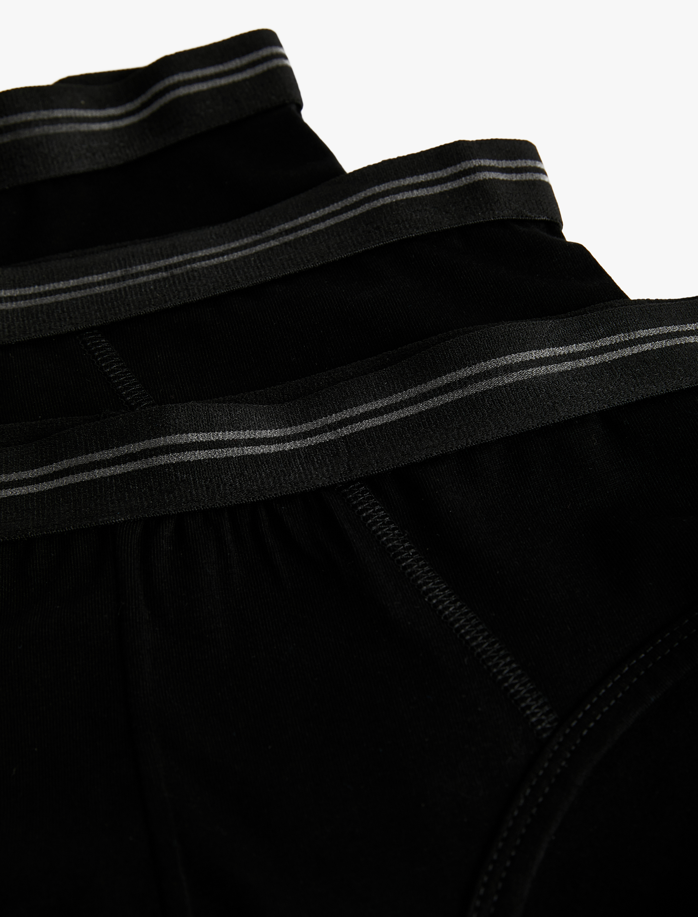   Lastik Detaylı 3'lü Slip Boxer Seti