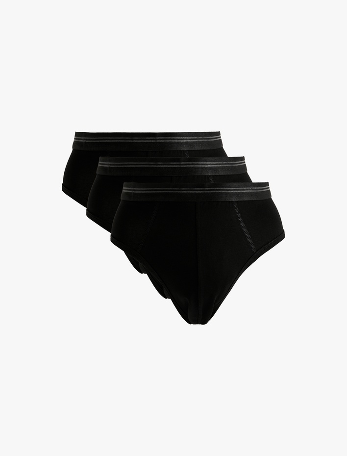  Lastik Detaylı 3'lü Slip Boxer Seti