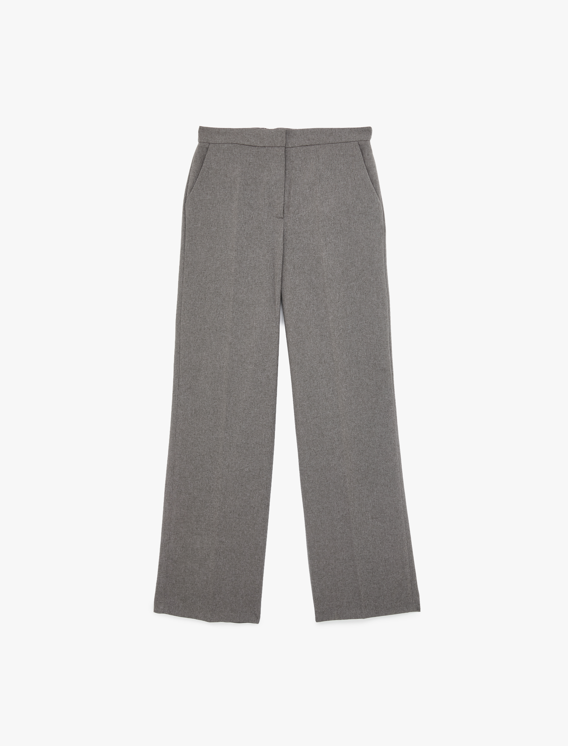 Cep Detaylı Geniş Paça Kumaş Pantolon