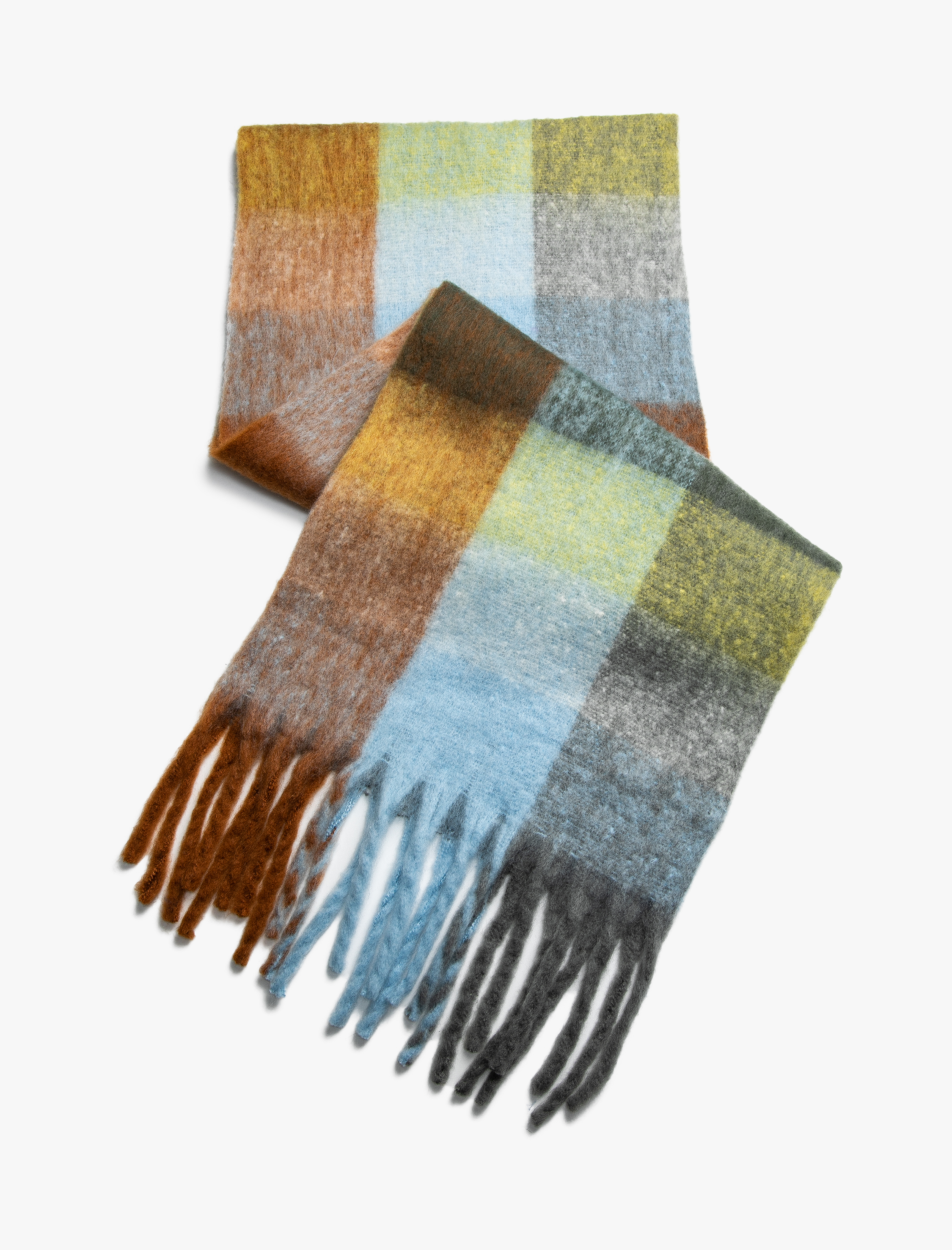  Kadın Çok Renkli Şal Püsküllü