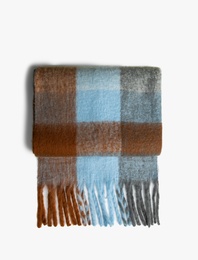 Çok Renkli Şal Püsküllü